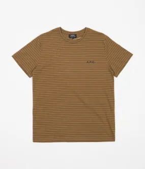 A.P.C. Bastian Stripe T-Shirt - Camel