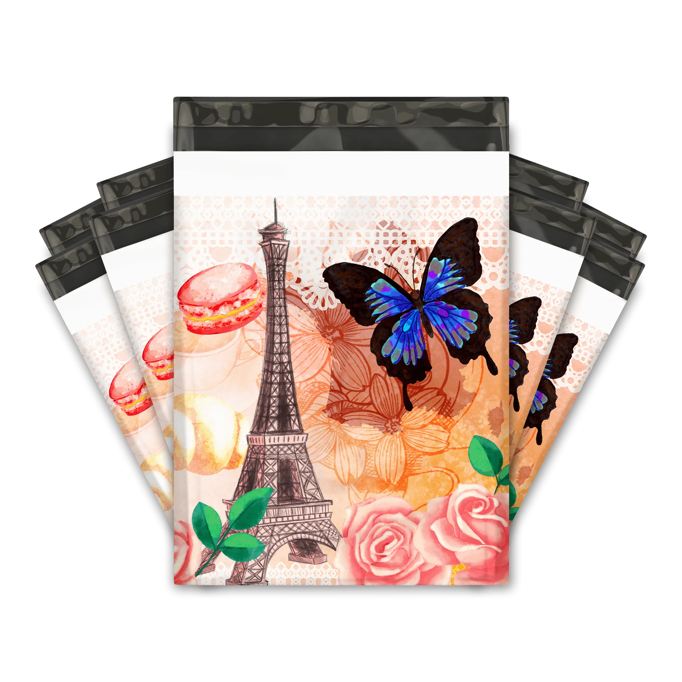 10x13 Paris Poly Mailers Shipping Envelopes Premium Printed Bags