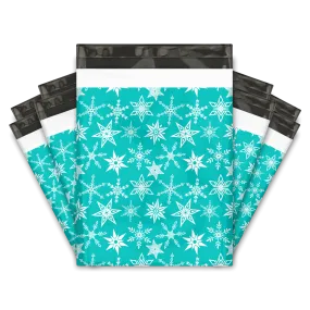 10x13 Winter Snowflakes Designer Poly Mailers Shipping Envelopes Premium Printed Bags