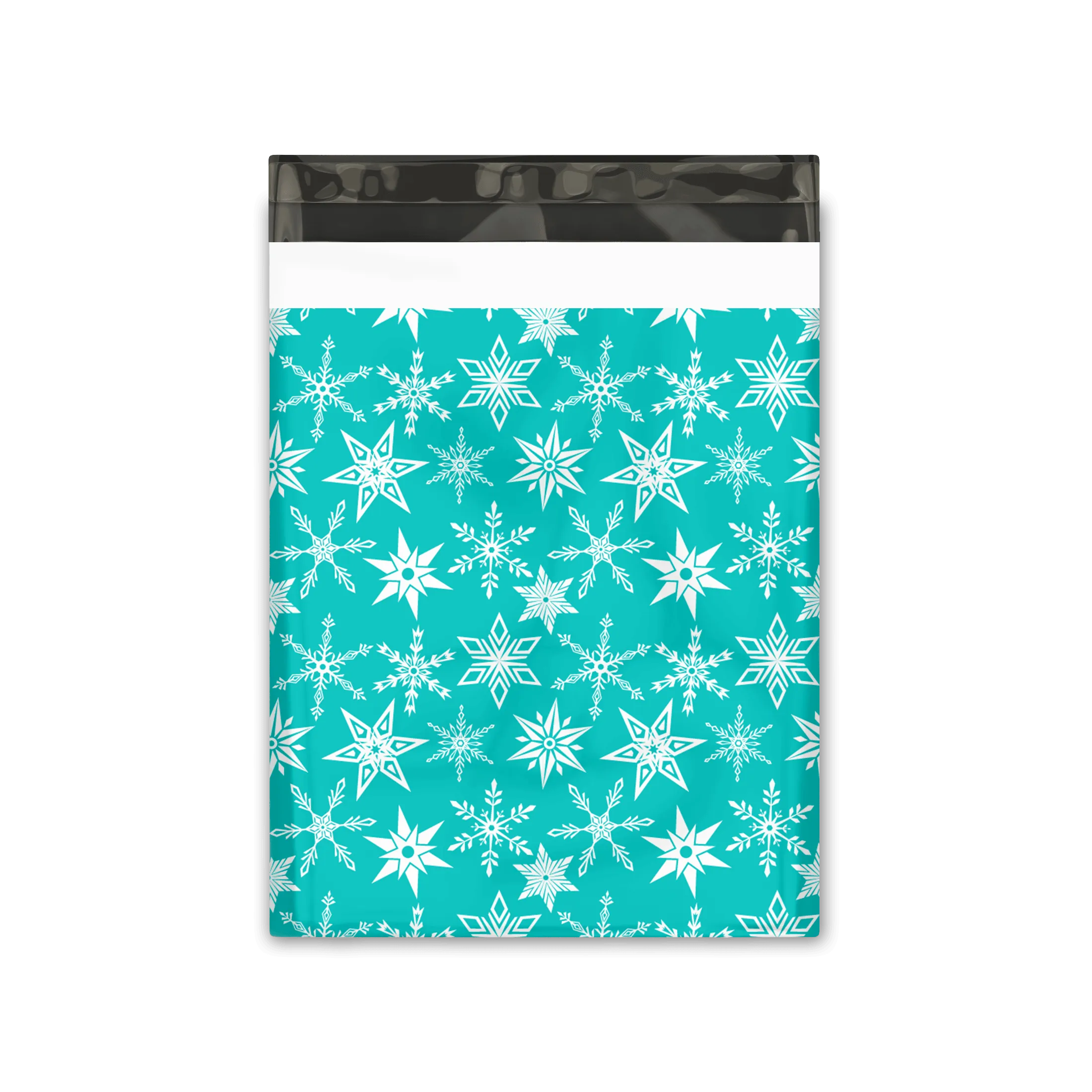 10x13 Winter Snowflakes Designer Poly Mailers Shipping Envelopes Premium Printed Bags