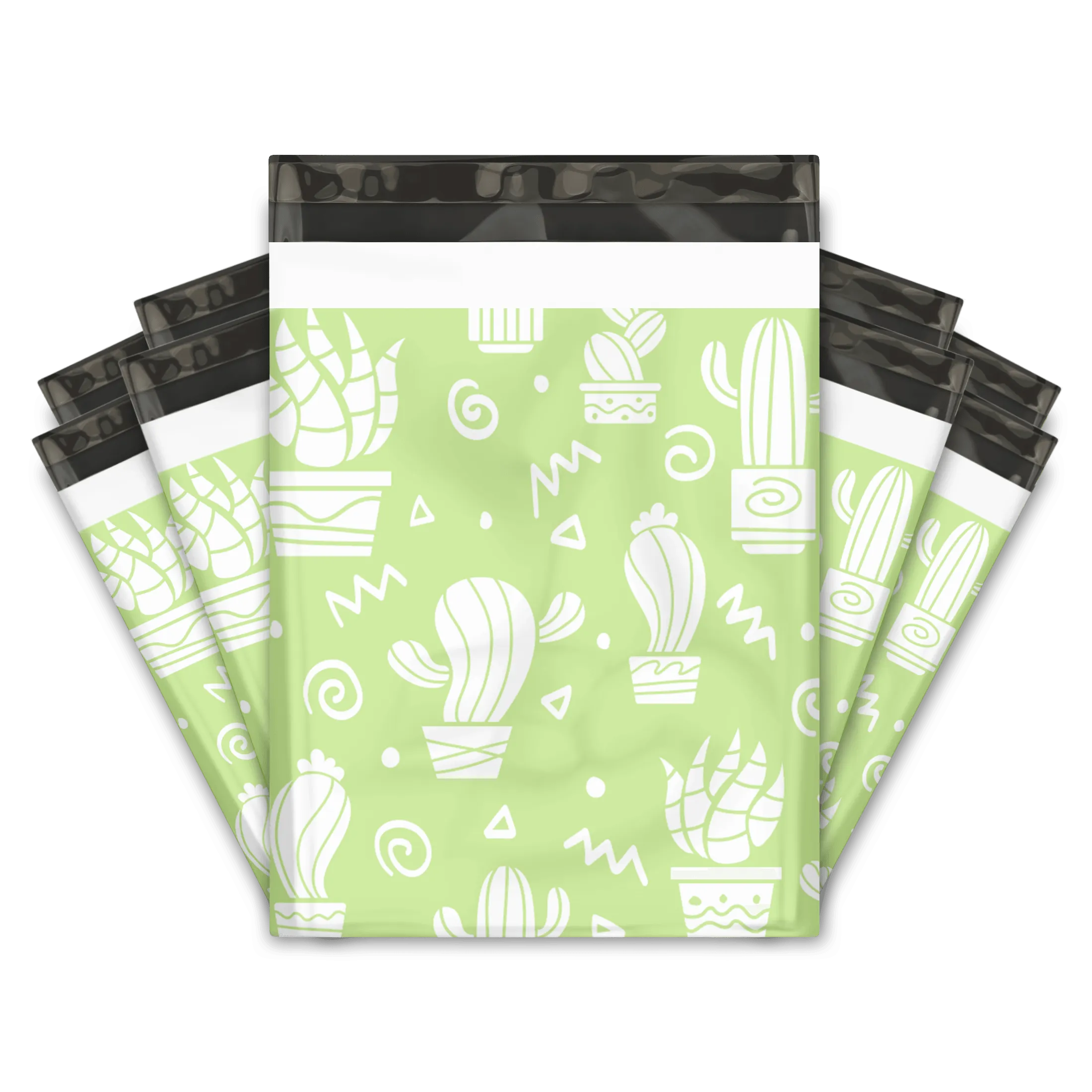 19x24" Green Cactus Designer Poly Mailers Shipping Envelopes Premium Printed Bags