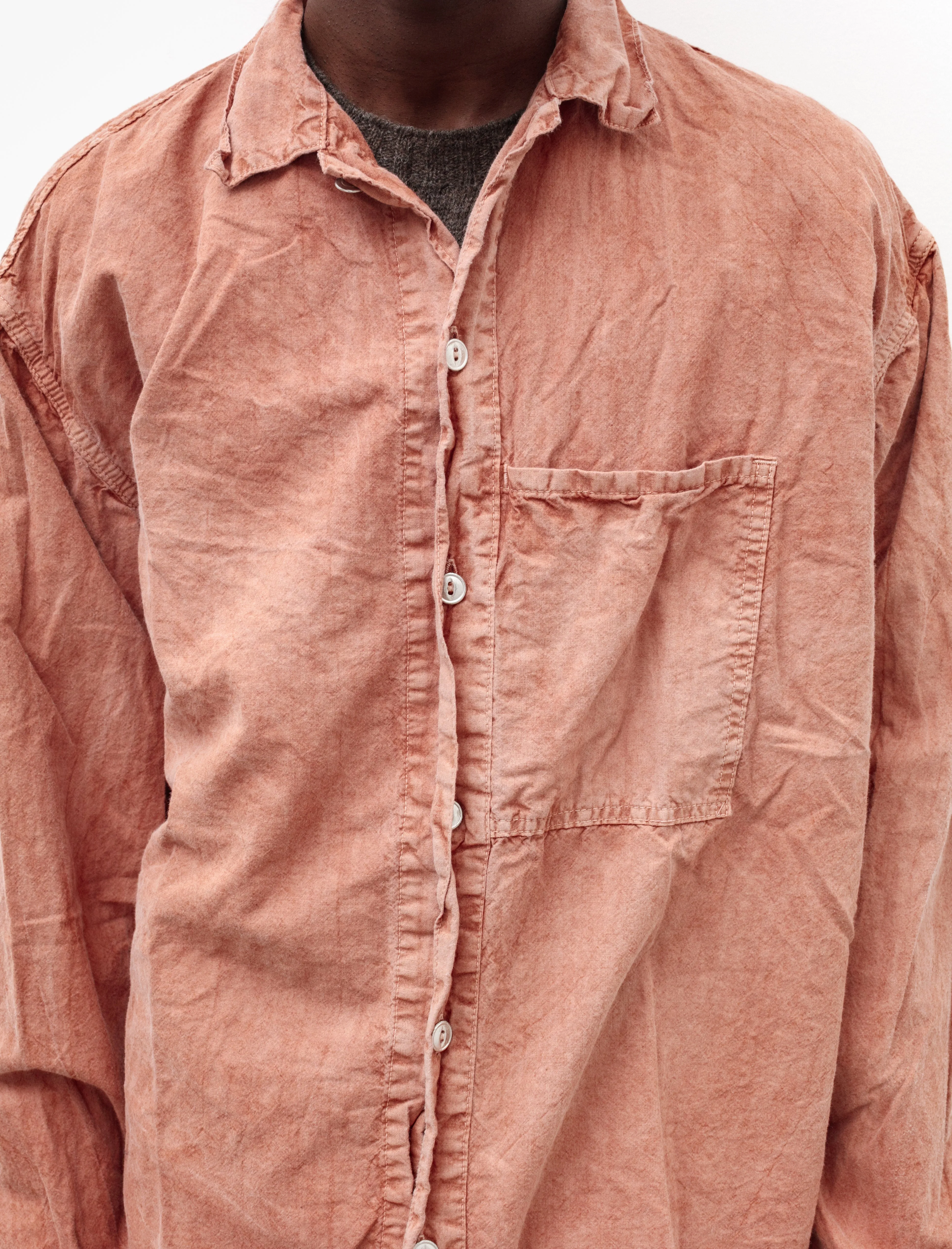 462 Millwheel Shirt Fine Cotton Calico Burnt Sienna