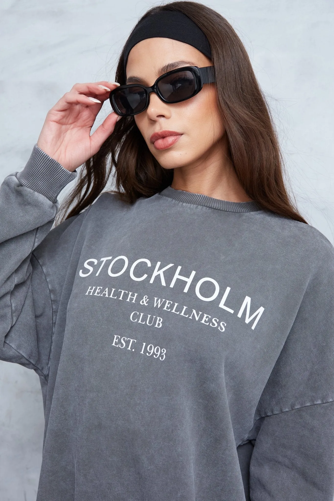 ACID WASH STOCKHOLM SWEAT TOP