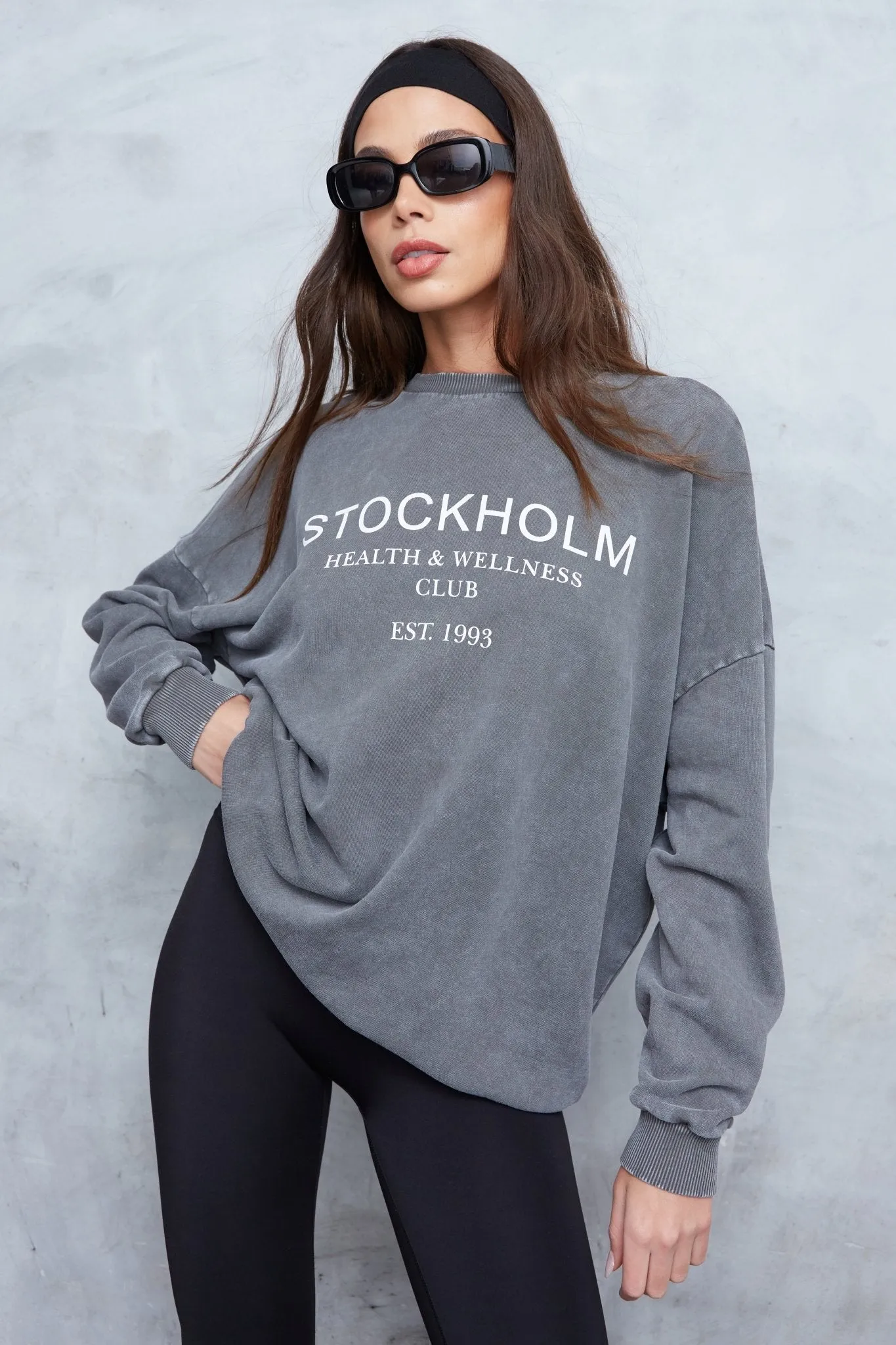 ACID WASH STOCKHOLM SWEAT TOP