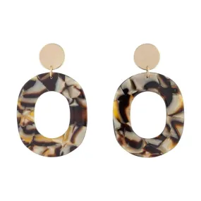 Acrylic Swirl Statement Drop Earring