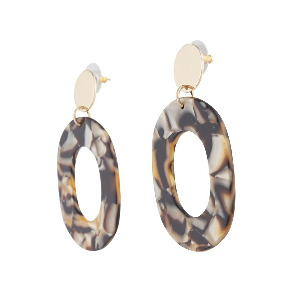 Acrylic Swirl Statement Drop Earring