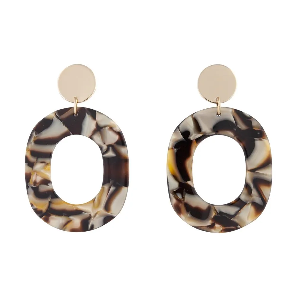 Acrylic Swirl Statement Drop Earring