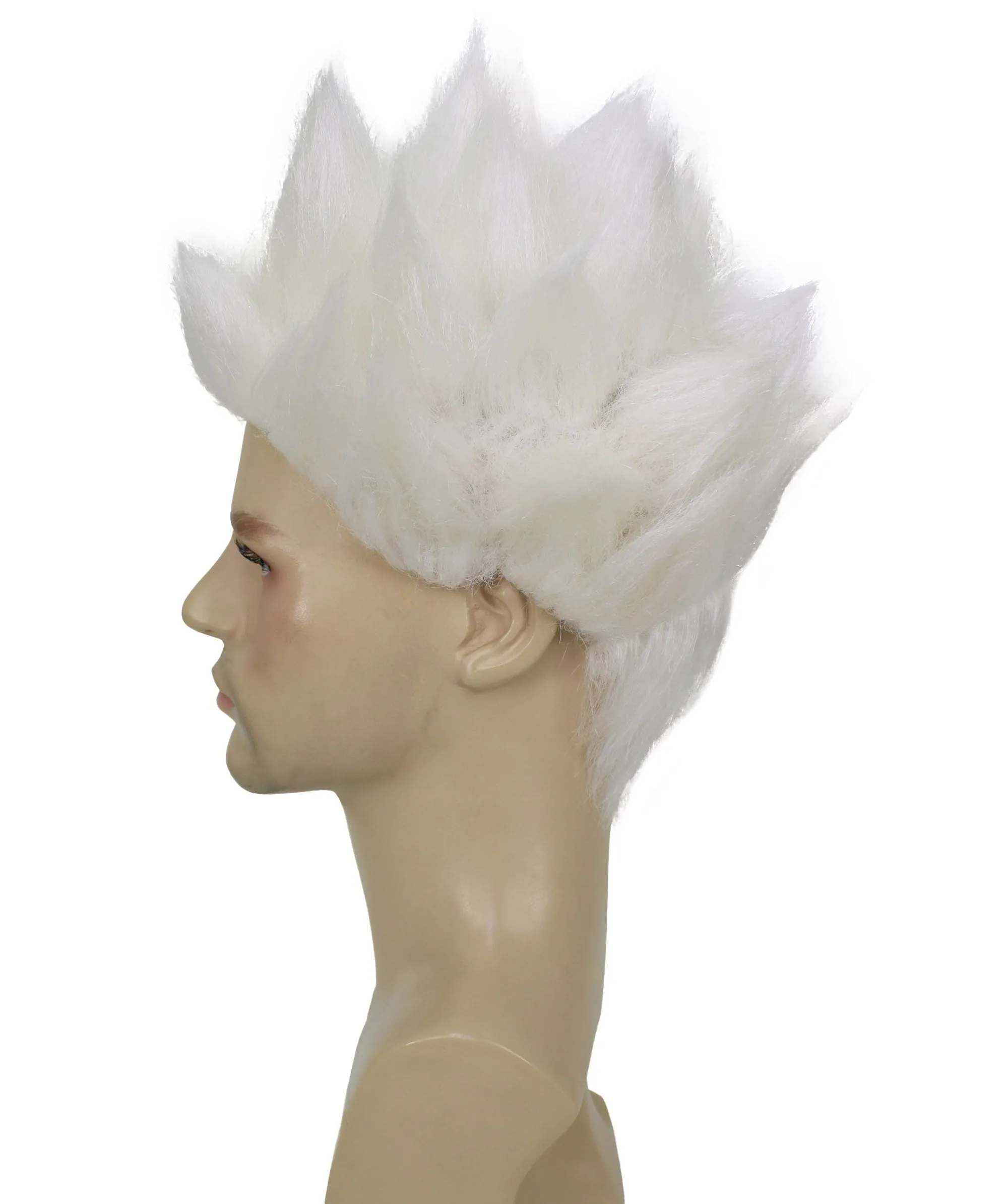 Adult Men’s Anime Young Ninja Nine Tail Multiple Colo Spiky Wig I Flame-retardant Synthetic Fiber