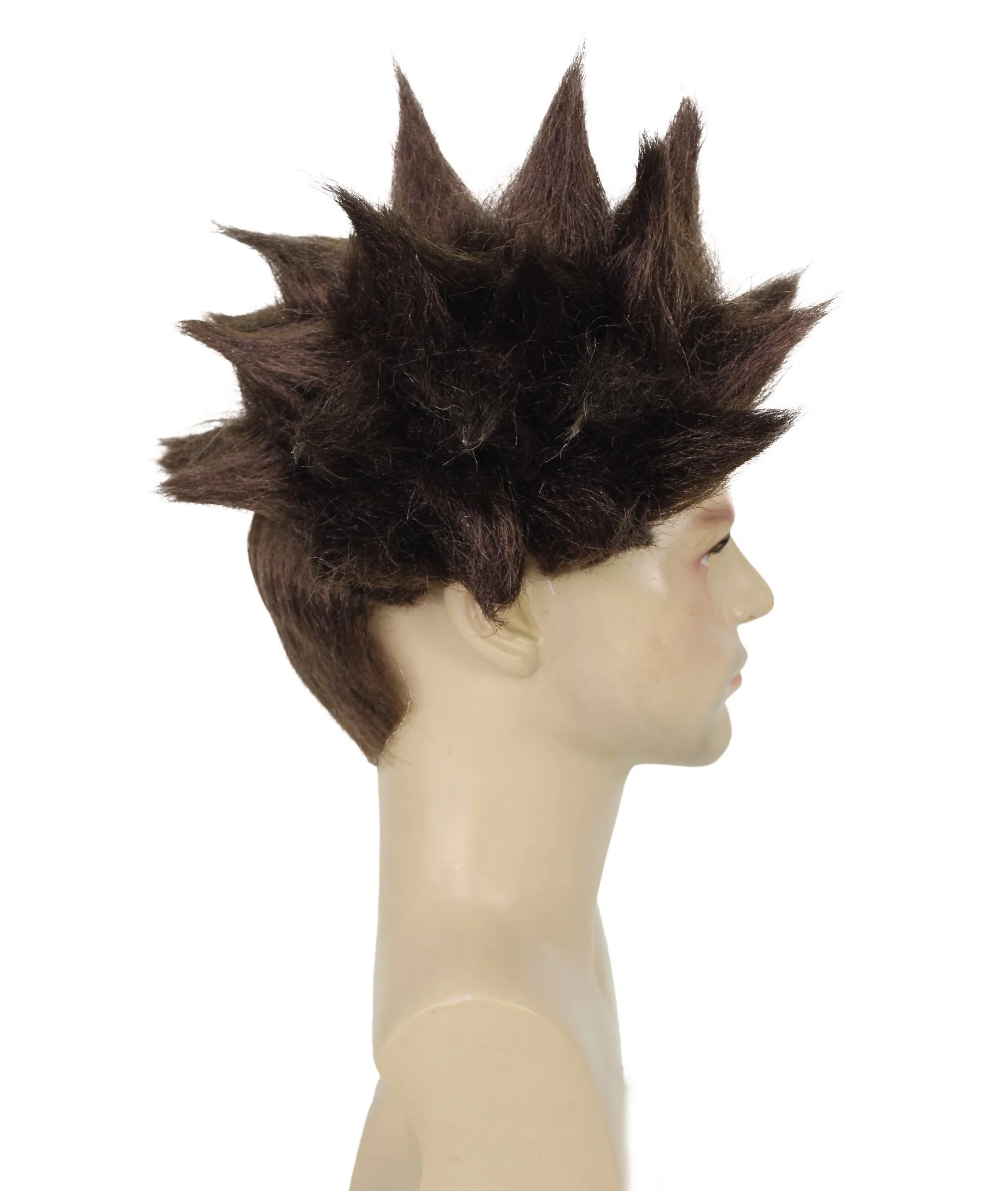 Adult Men’s Anime Young Ninja Nine Tail Multiple Colo Spiky Wig I Flame-retardant Synthetic Fiber