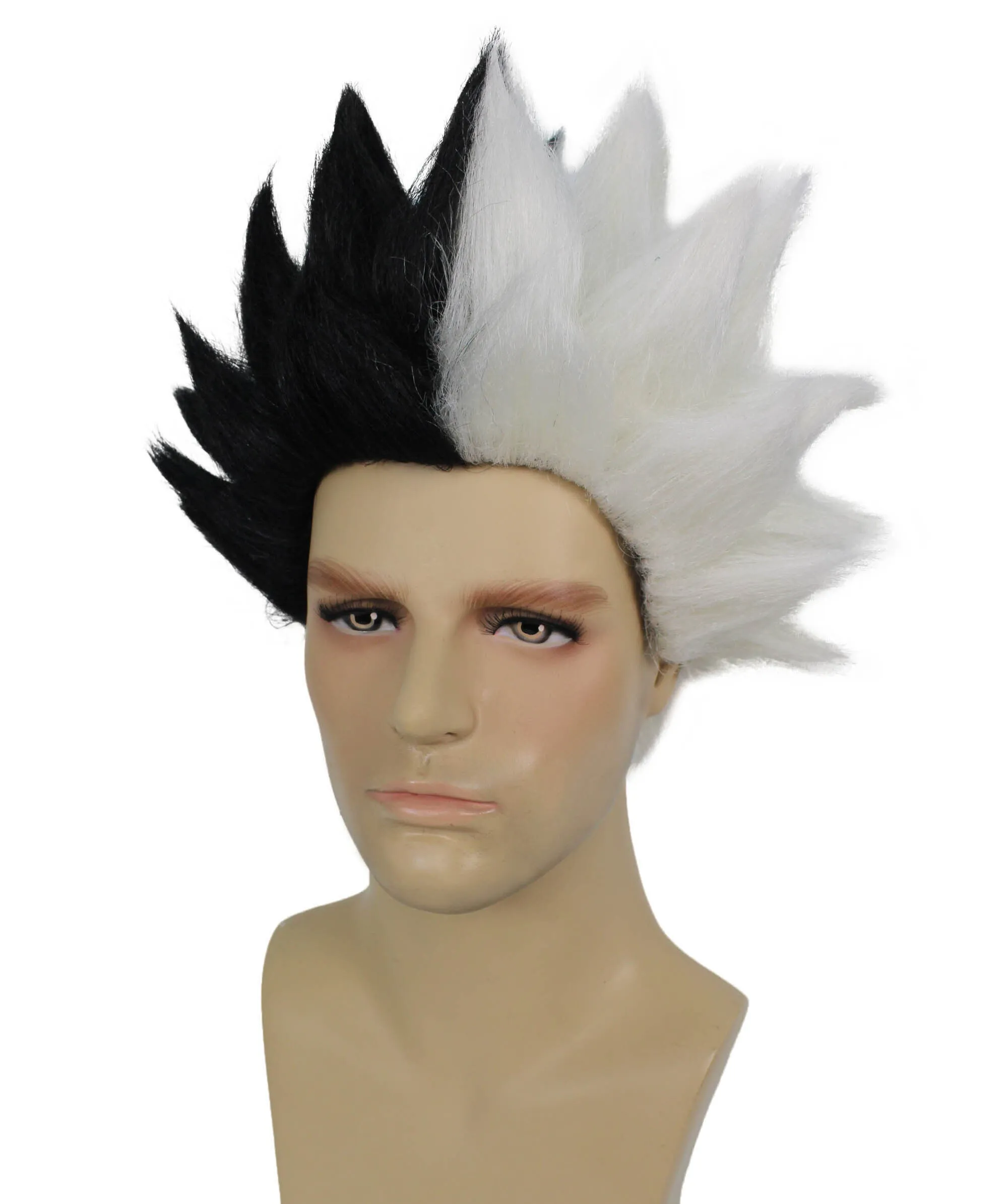 Adult Men’s Anime Young Ninja Nine Tail Multiple Colo Spiky Wig I Flame-retardant Synthetic Fiber