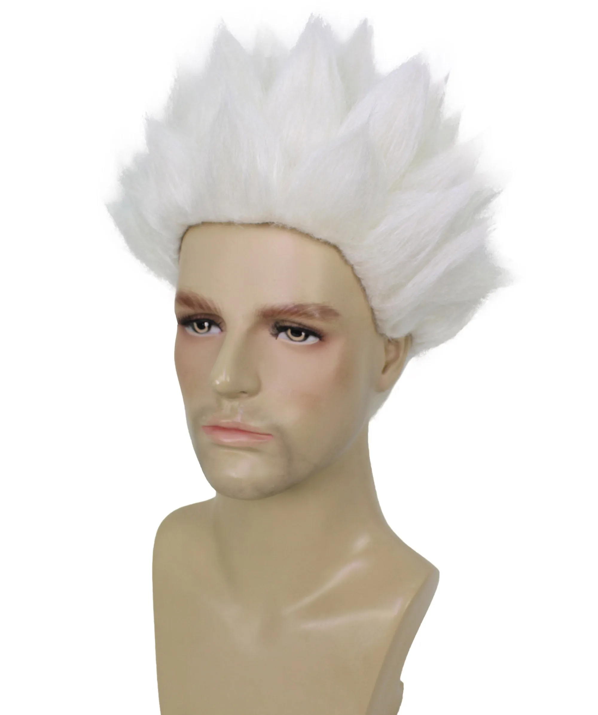 Adult Men’s Anime Young Ninja Nine Tail Multiple Colo Spiky Wig I Flame-retardant Synthetic Fiber