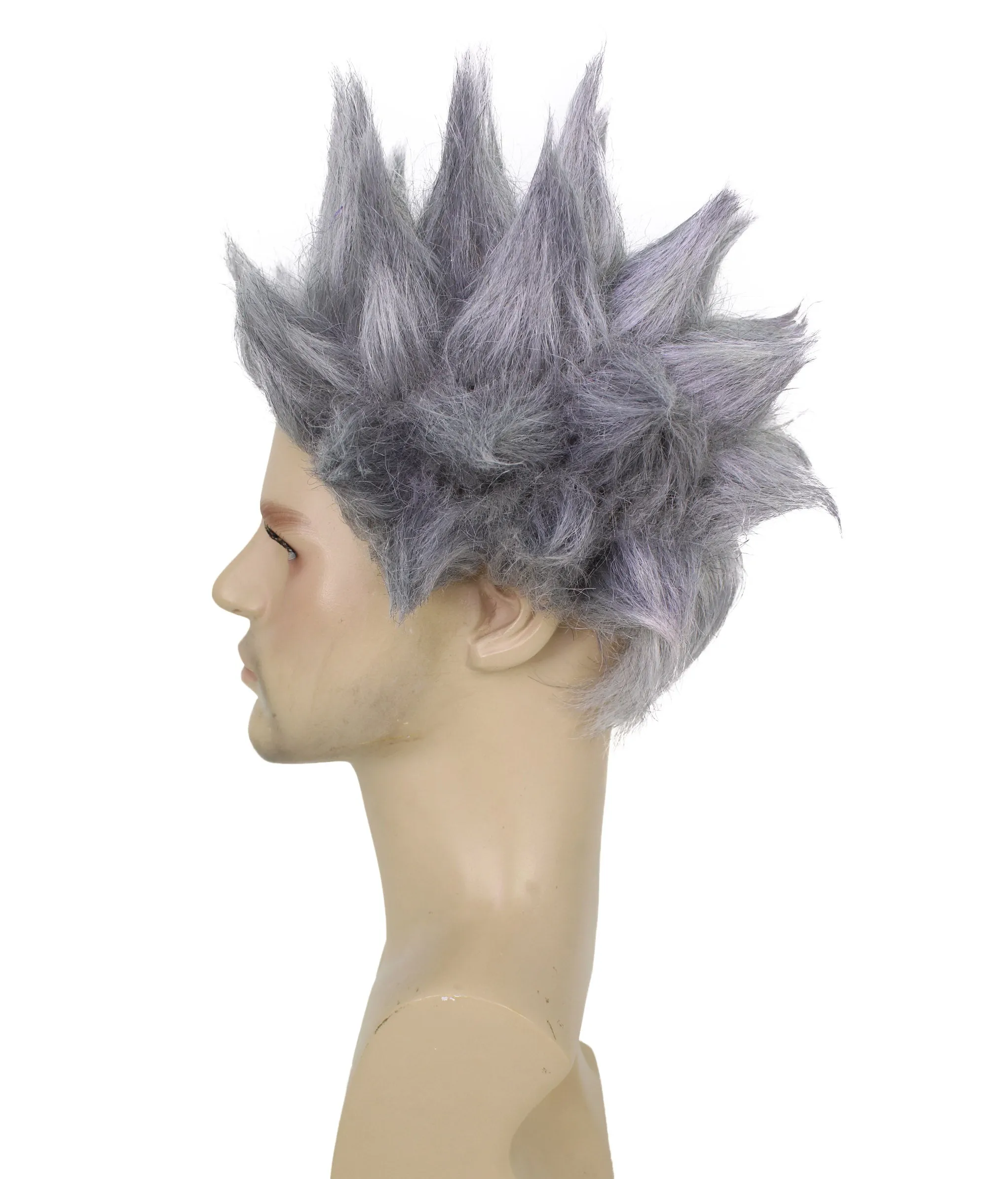 Adult Men’s Anime Young Ninja Nine Tail Multiple Colo Spiky Wig I Flame-retardant Synthetic Fiber