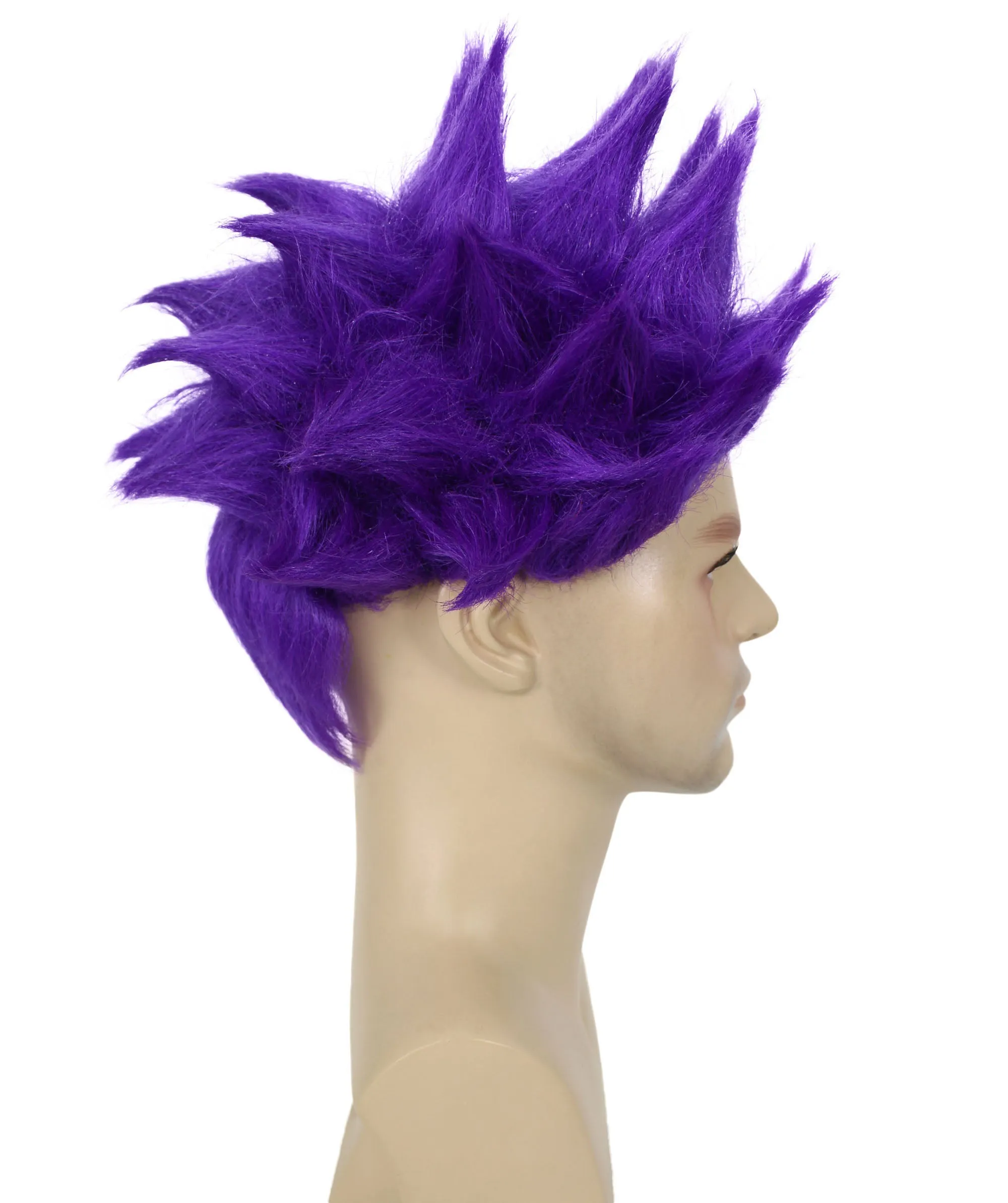 Adult Men’s Anime Young Ninja Nine Tail Multiple Colo Spiky Wig I Flame-retardant Synthetic Fiber