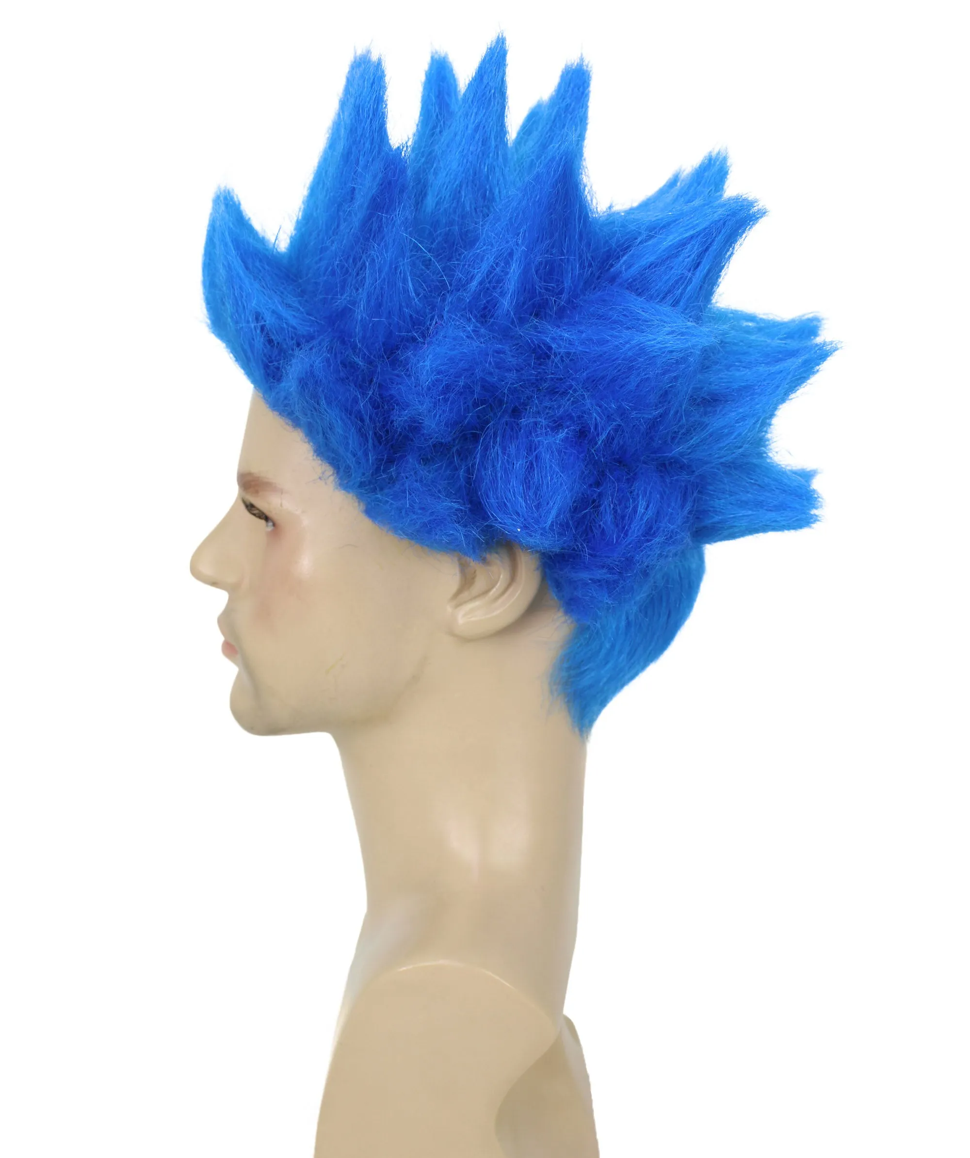 Adult Men’s Anime Young Ninja Nine Tail Multiple Colo Spiky Wig I Flame-retardant Synthetic Fiber