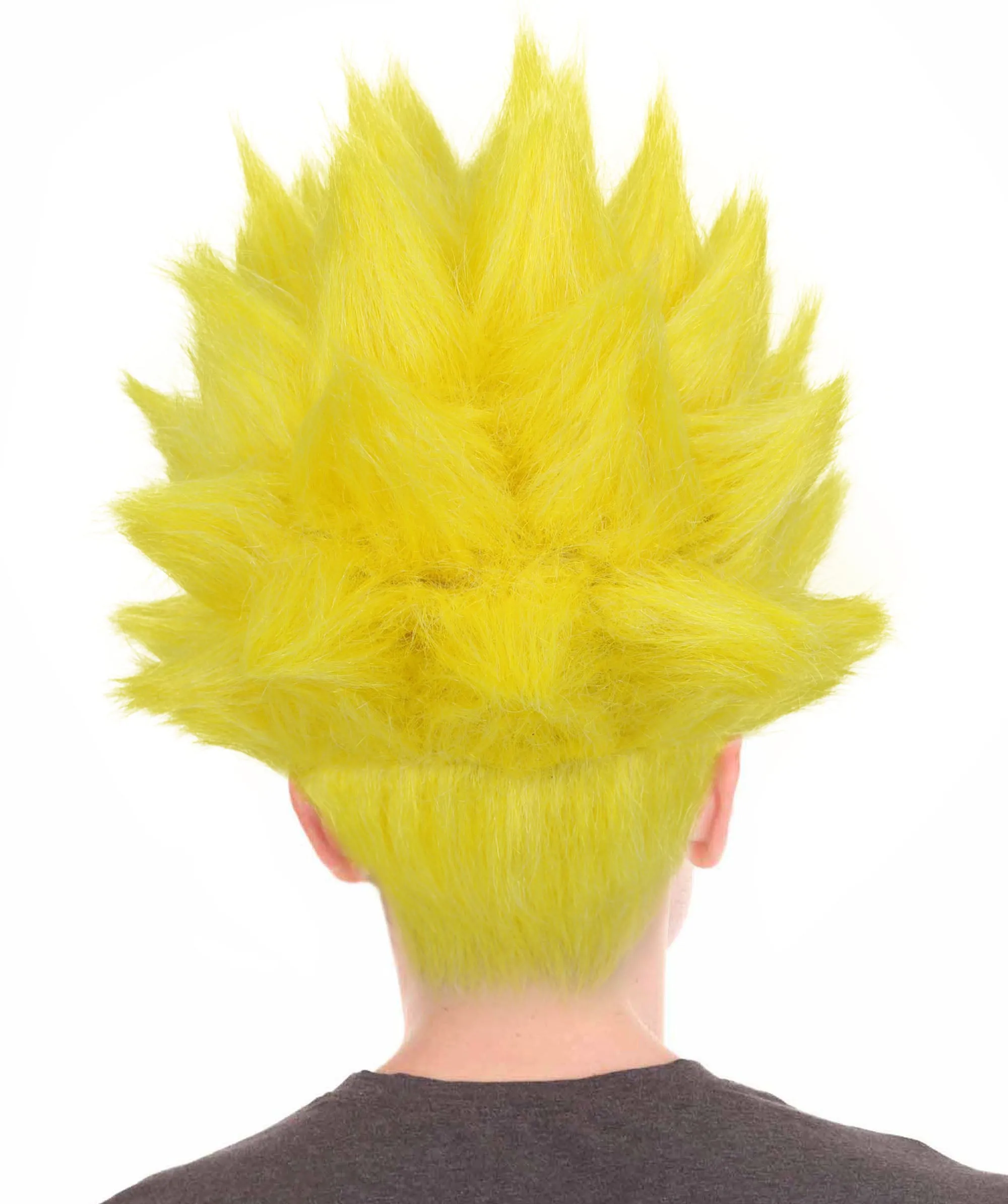 Adult Men’s Anime Young Ninja Nine Tail Multiple Colo Spiky Wig I Flame-retardant Synthetic Fiber