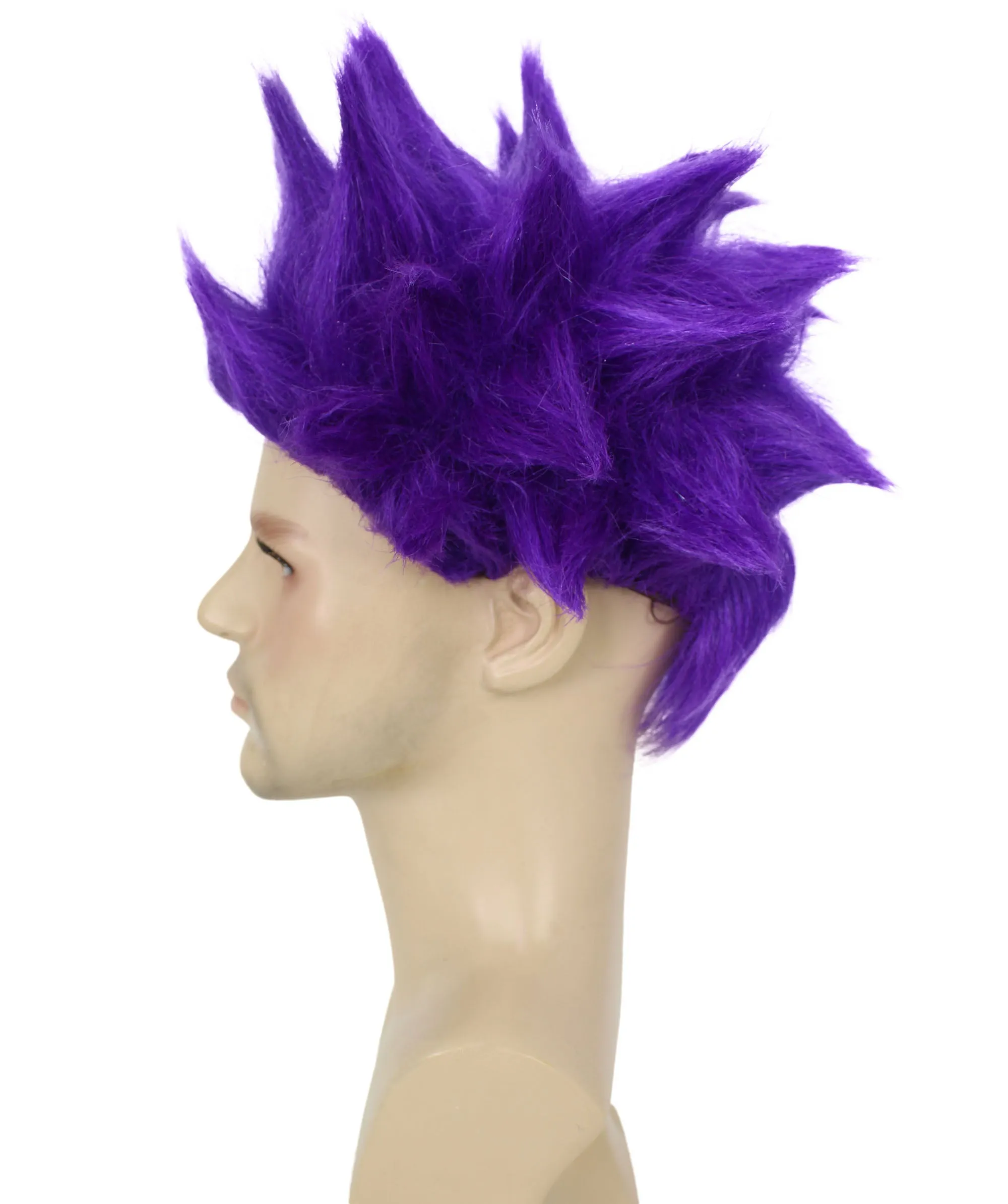 Adult Men’s Anime Young Ninja Nine Tail Multiple Colo Spiky Wig I Flame-retardant Synthetic Fiber