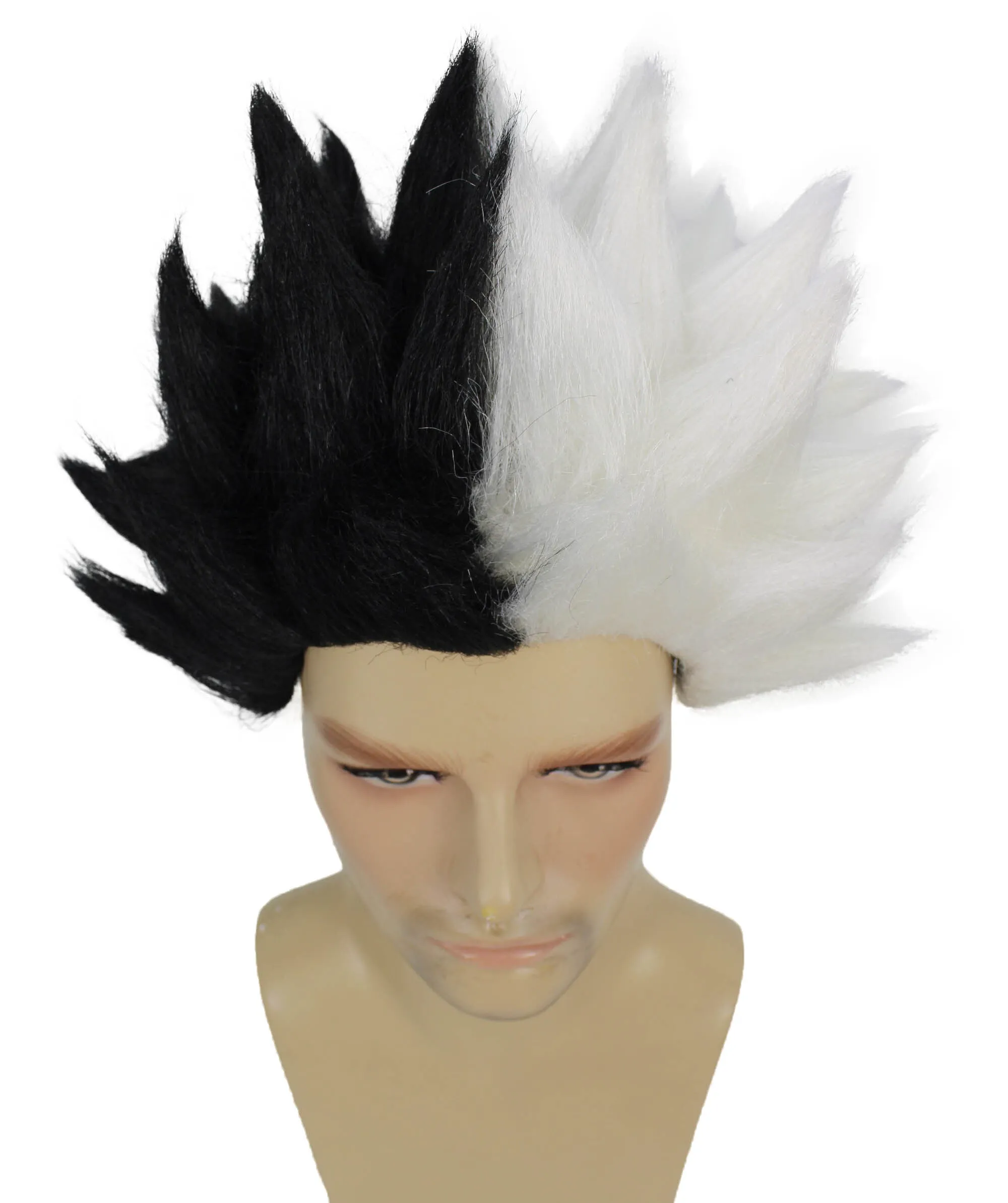 Adult Men’s Anime Young Ninja Nine Tail Multiple Colo Spiky Wig I Flame-retardant Synthetic Fiber