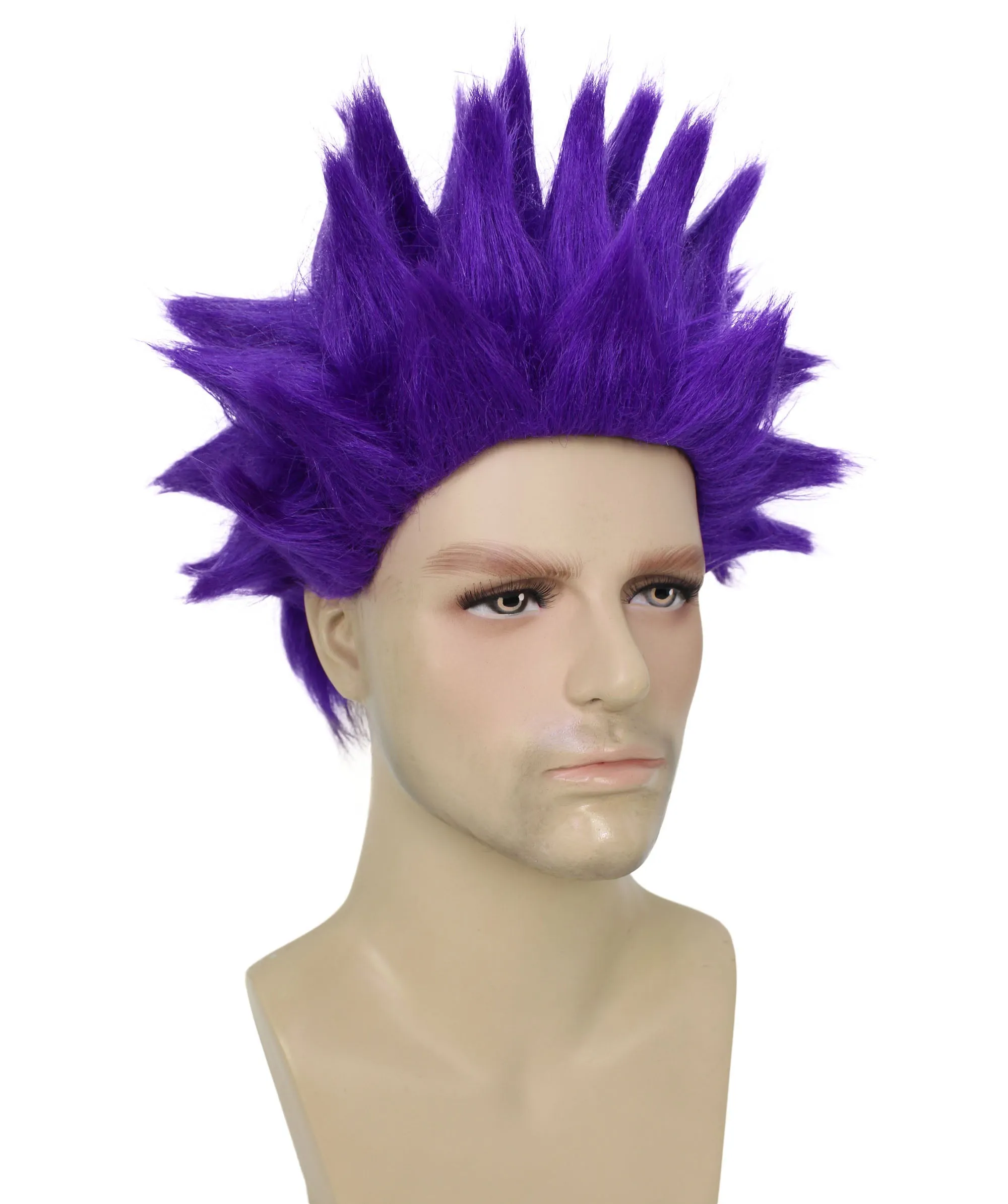 Adult Men’s Anime Young Ninja Nine Tail Multiple Colo Spiky Wig I Flame-retardant Synthetic Fiber