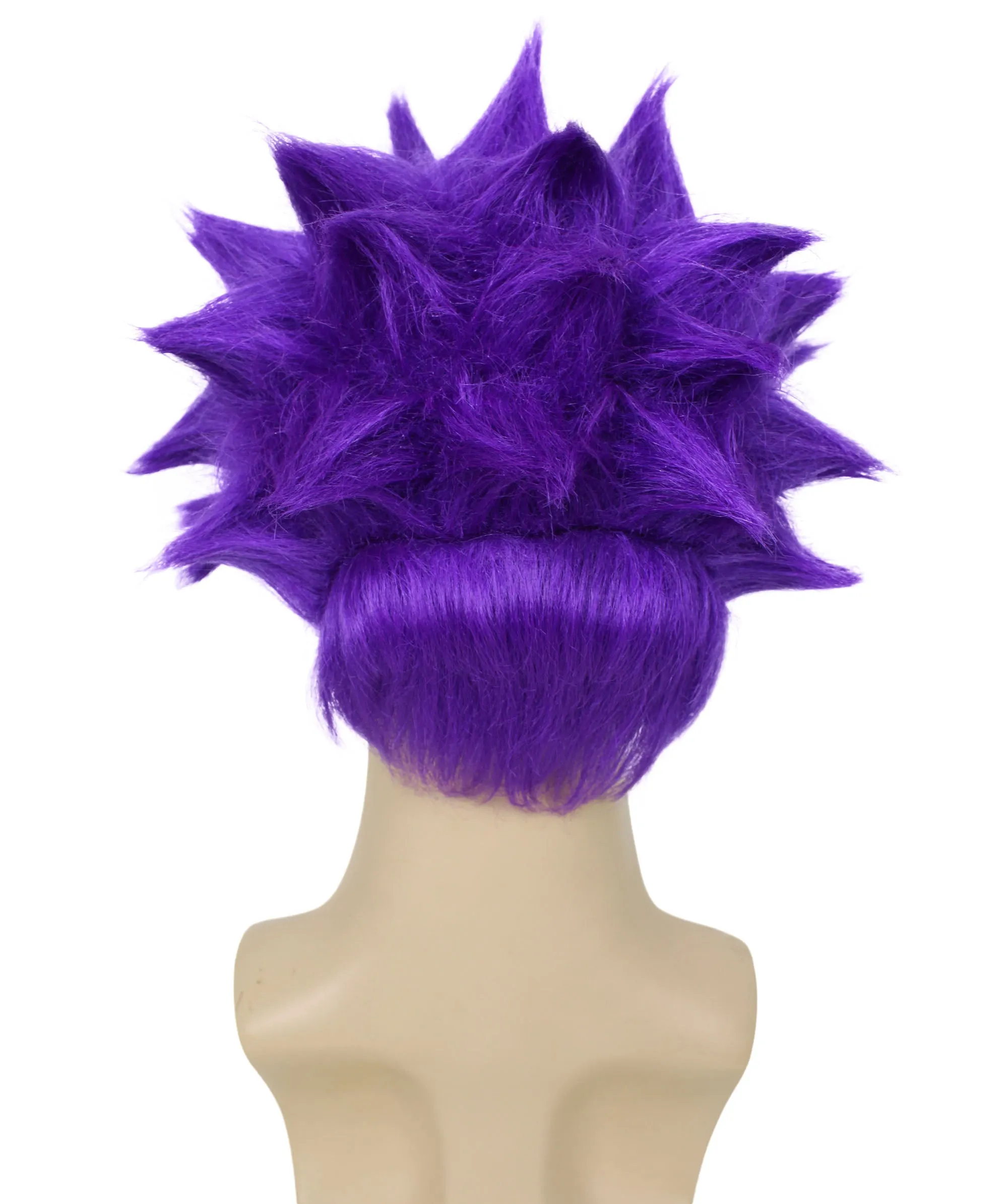 Adult Men’s Anime Young Ninja Nine Tail Multiple Colo Spiky Wig I Flame-retardant Synthetic Fiber