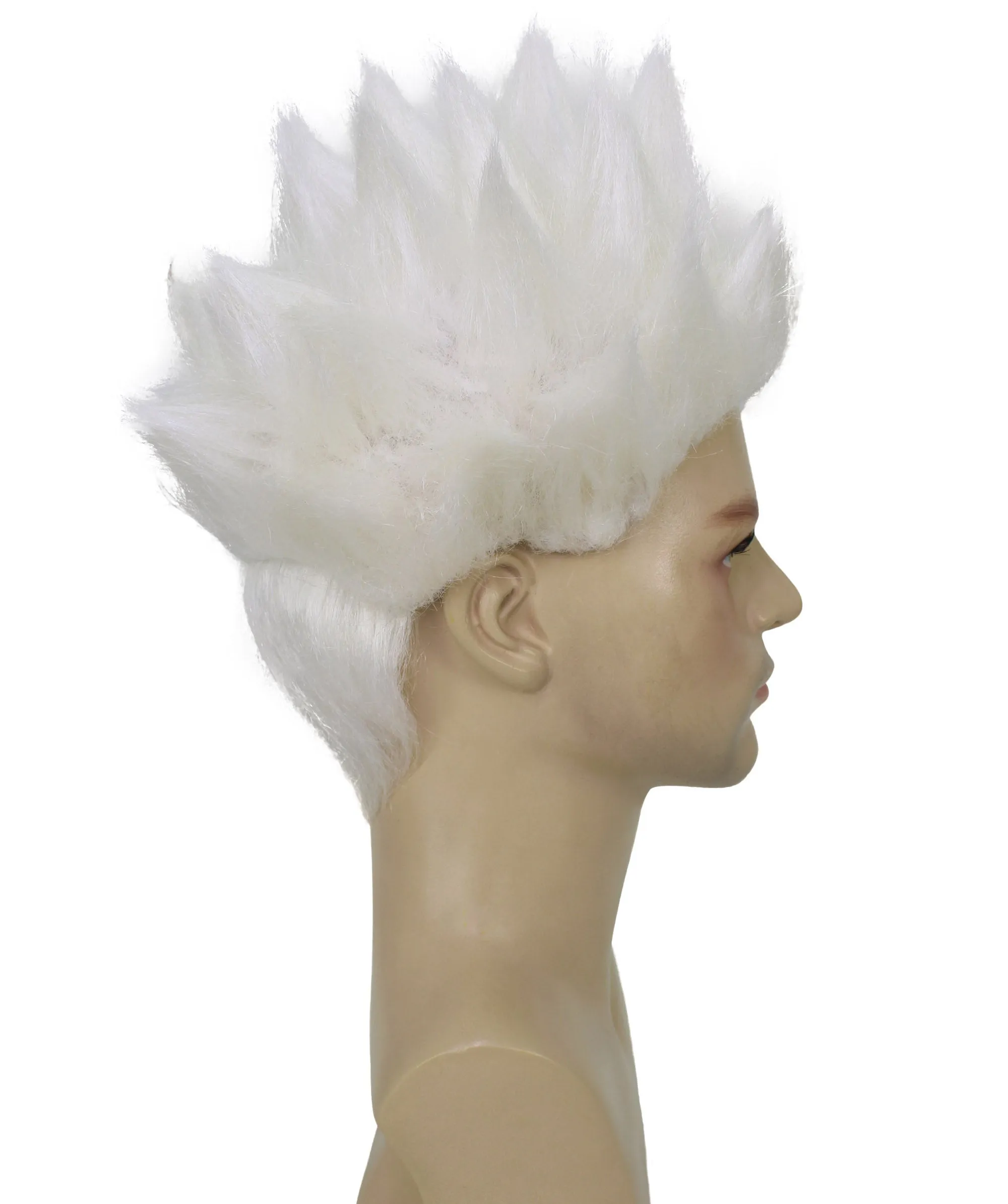 Adult Men’s Anime Young Ninja Nine Tail Multiple Colo Spiky Wig I Flame-retardant Synthetic Fiber