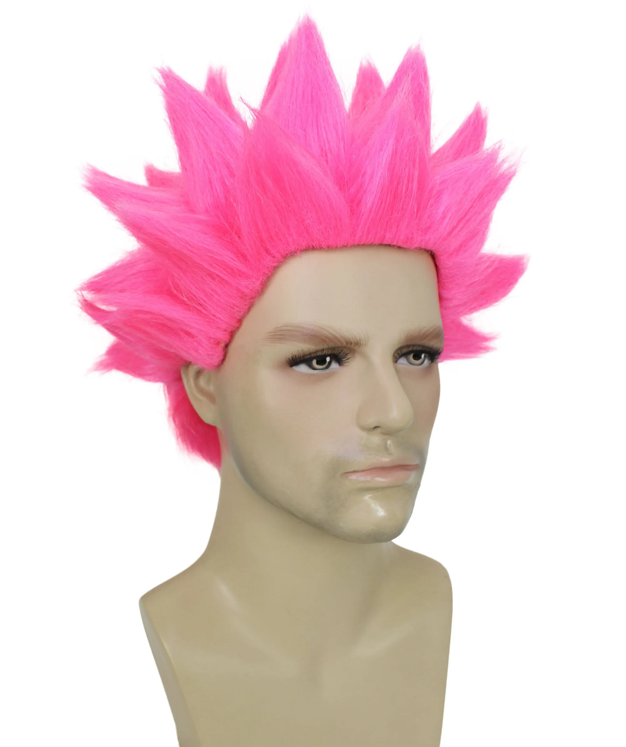 Adult Men’s Anime Young Ninja Nine Tail Multiple Colo Spiky Wig I Flame-retardant Synthetic Fiber