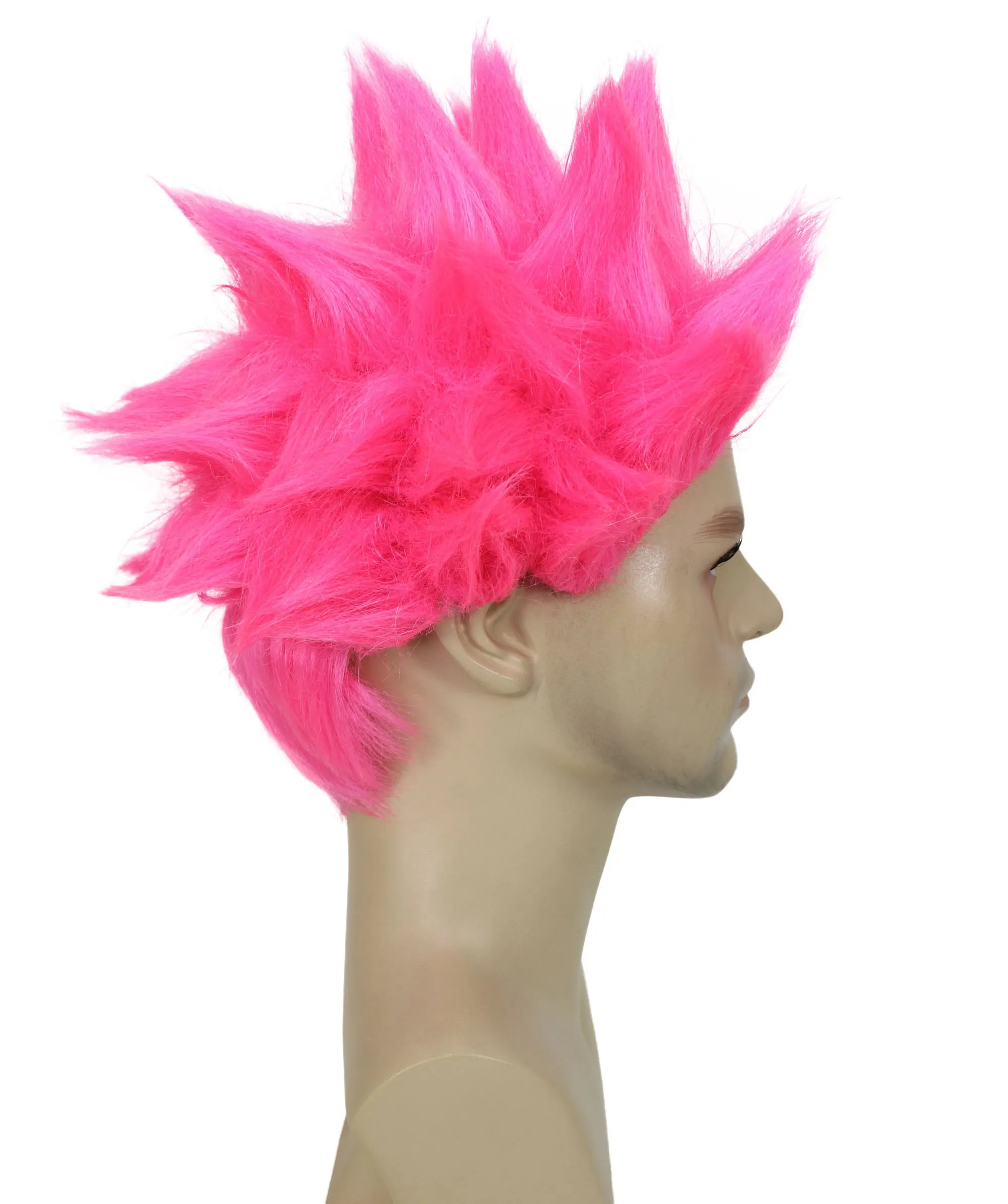 Adult Men’s Anime Young Ninja Nine Tail Multiple Colo Spiky Wig I Flame-retardant Synthetic Fiber