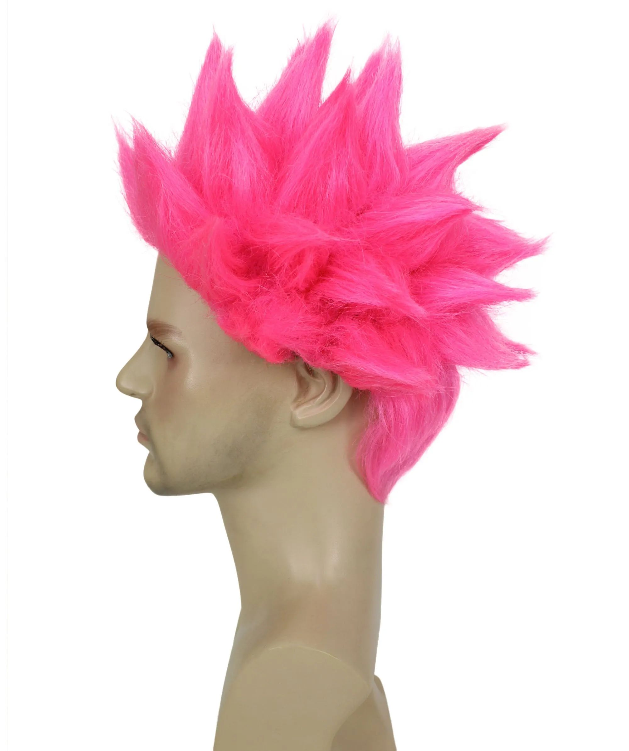 Adult Men’s Anime Young Ninja Nine Tail Multiple Colo Spiky Wig I Flame-retardant Synthetic Fiber