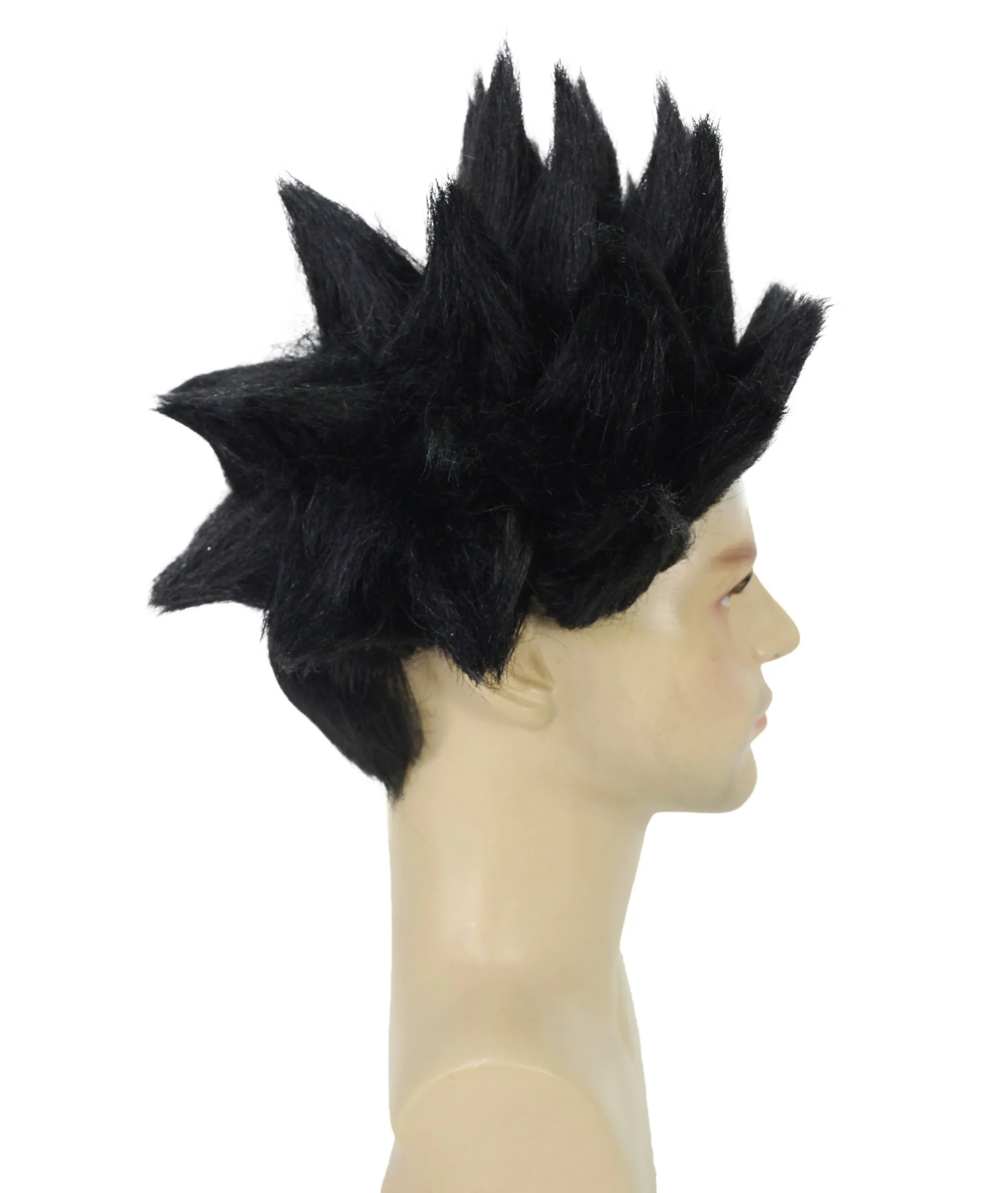 Adult Men’s Anime Young Ninja Nine Tail Multiple Colo Spiky Wig I Flame-retardant Synthetic Fiber