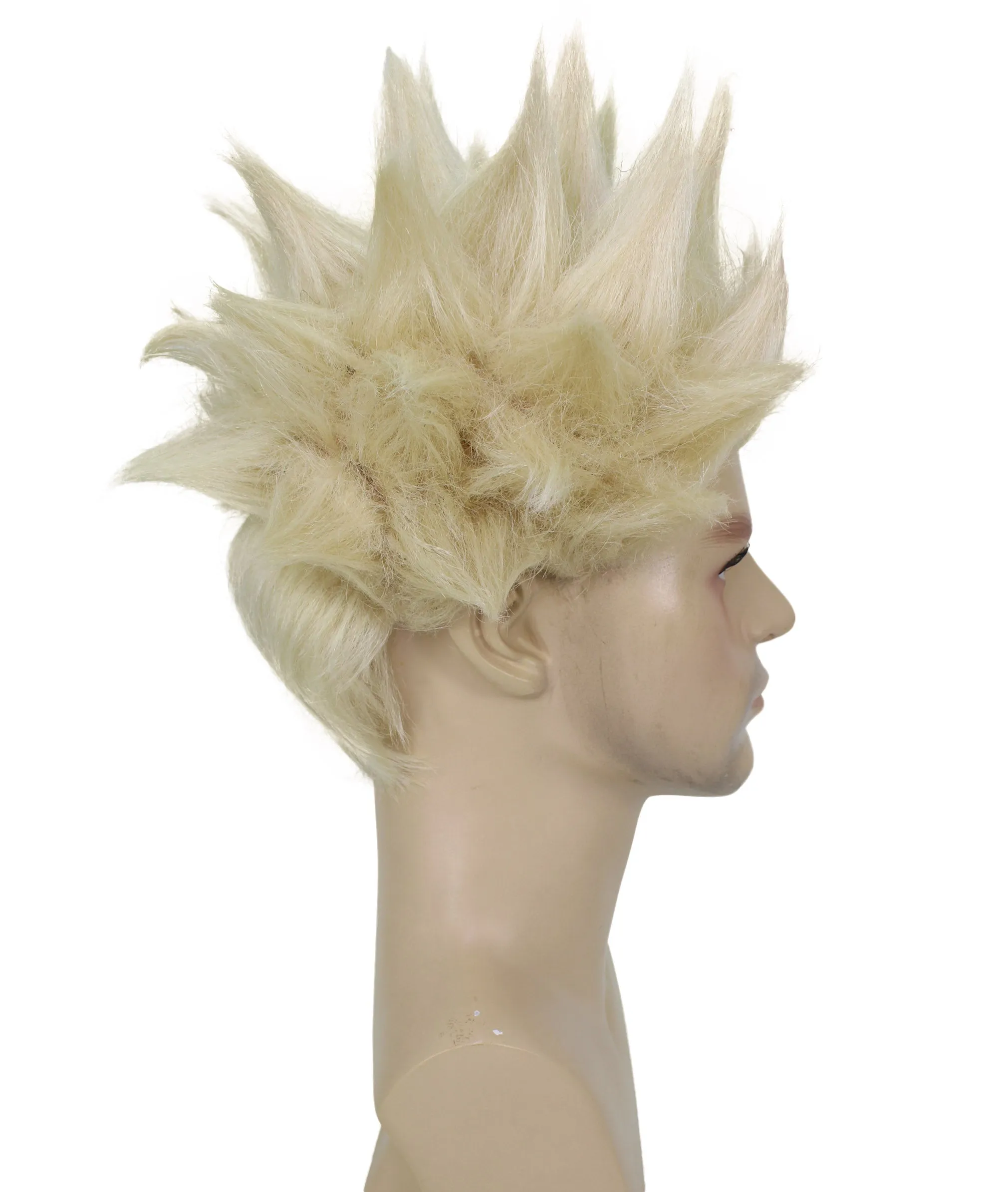 Adult Men’s Anime Young Ninja Nine Tail Multiple Colo Spiky Wig I Flame-retardant Synthetic Fiber