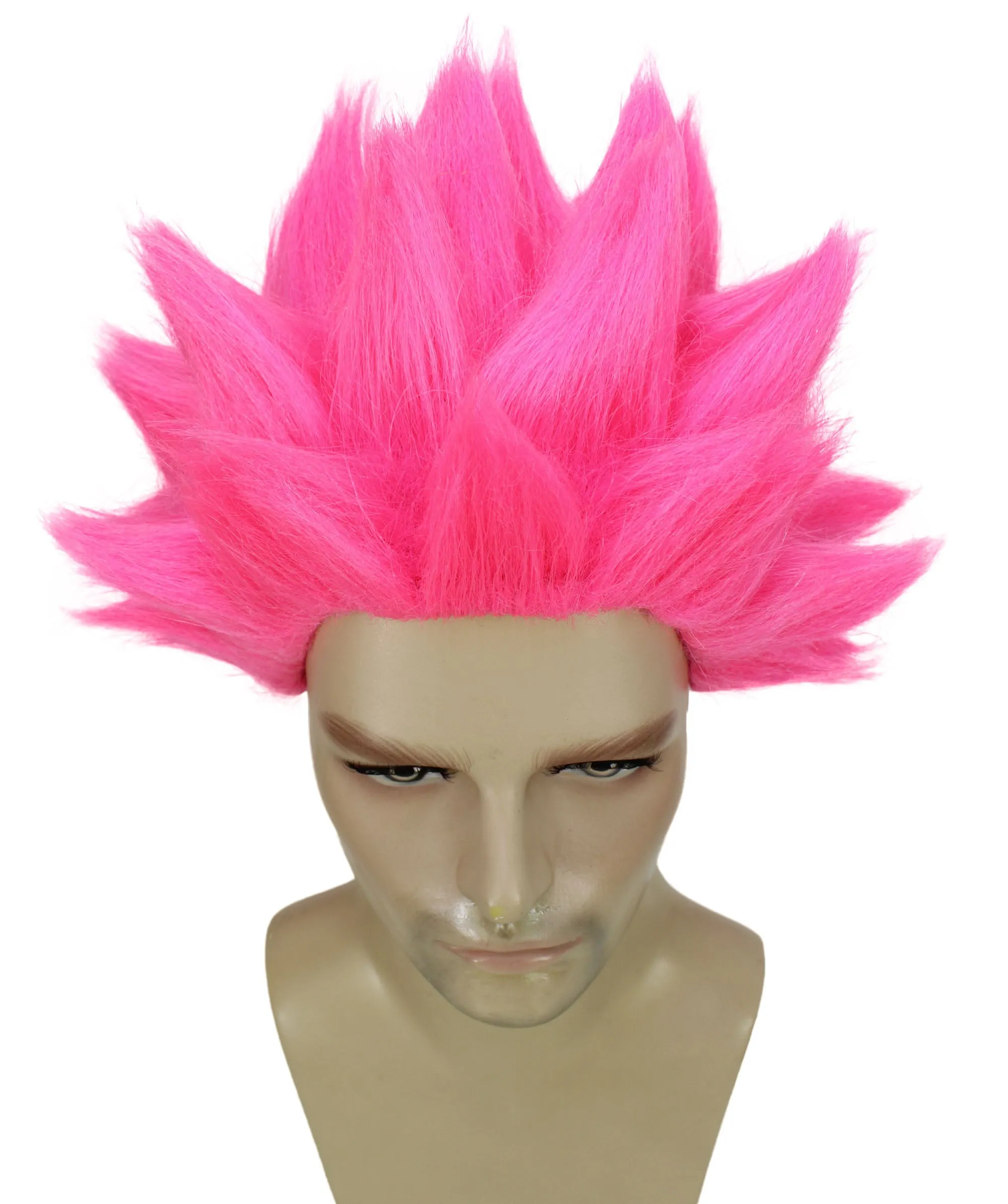 Adult Men’s Anime Young Ninja Nine Tail Multiple Colo Spiky Wig I Flame-retardant Synthetic Fiber