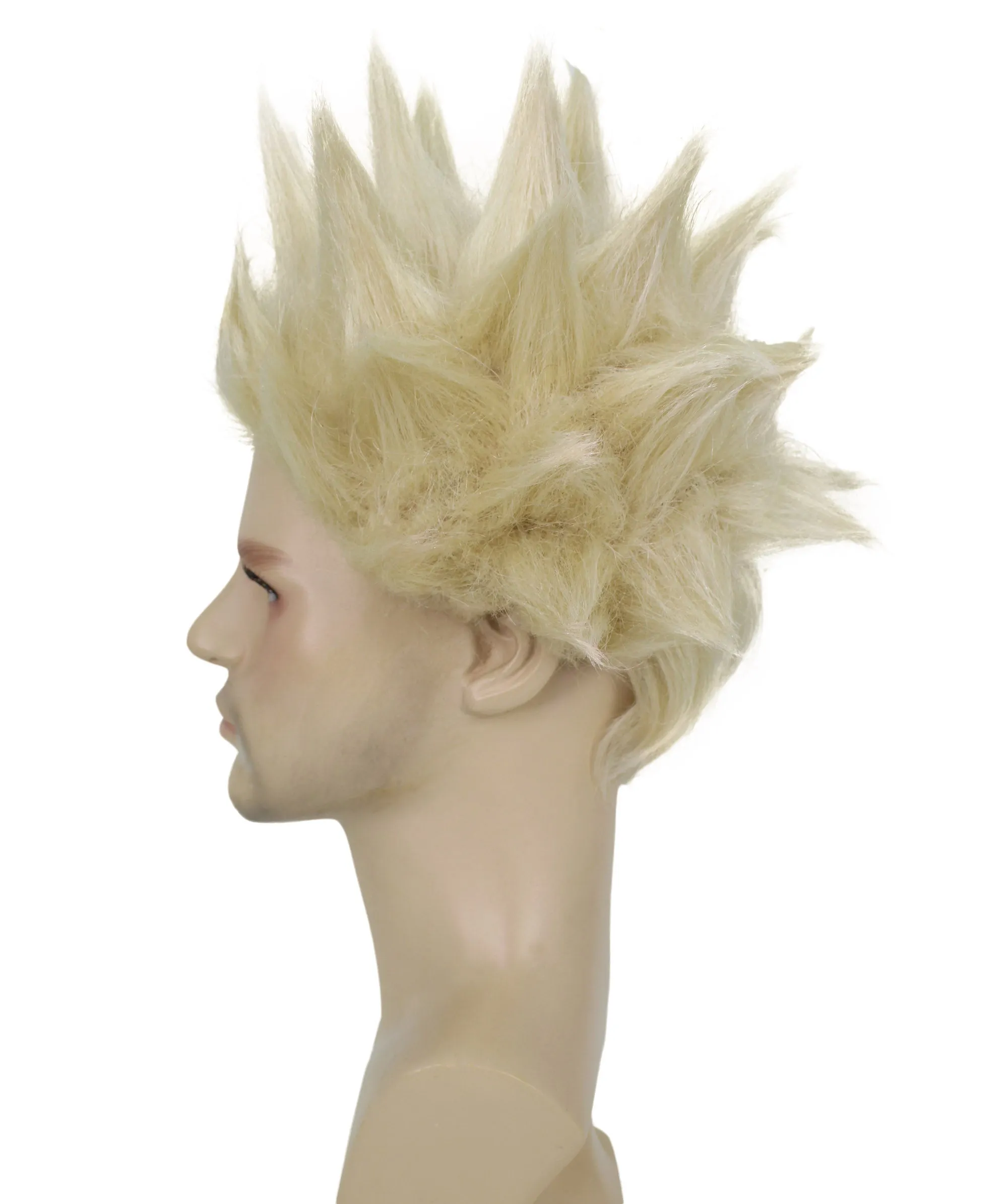 Adult Men’s Anime Young Ninja Nine Tail Multiple Colo Spiky Wig I Flame-retardant Synthetic Fiber