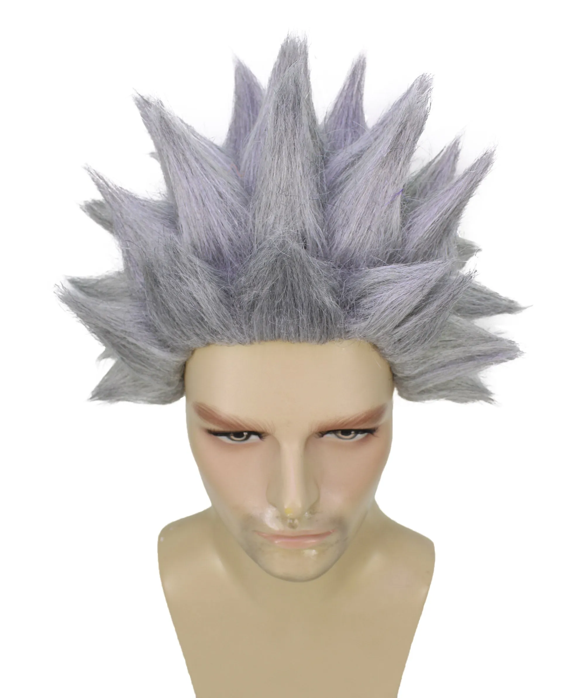 Adult Men’s Anime Young Ninja Nine Tail Multiple Colo Spiky Wig I Flame-retardant Synthetic Fiber