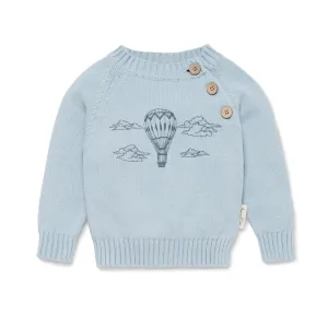 Air Balloon Knit Jumper - Blue