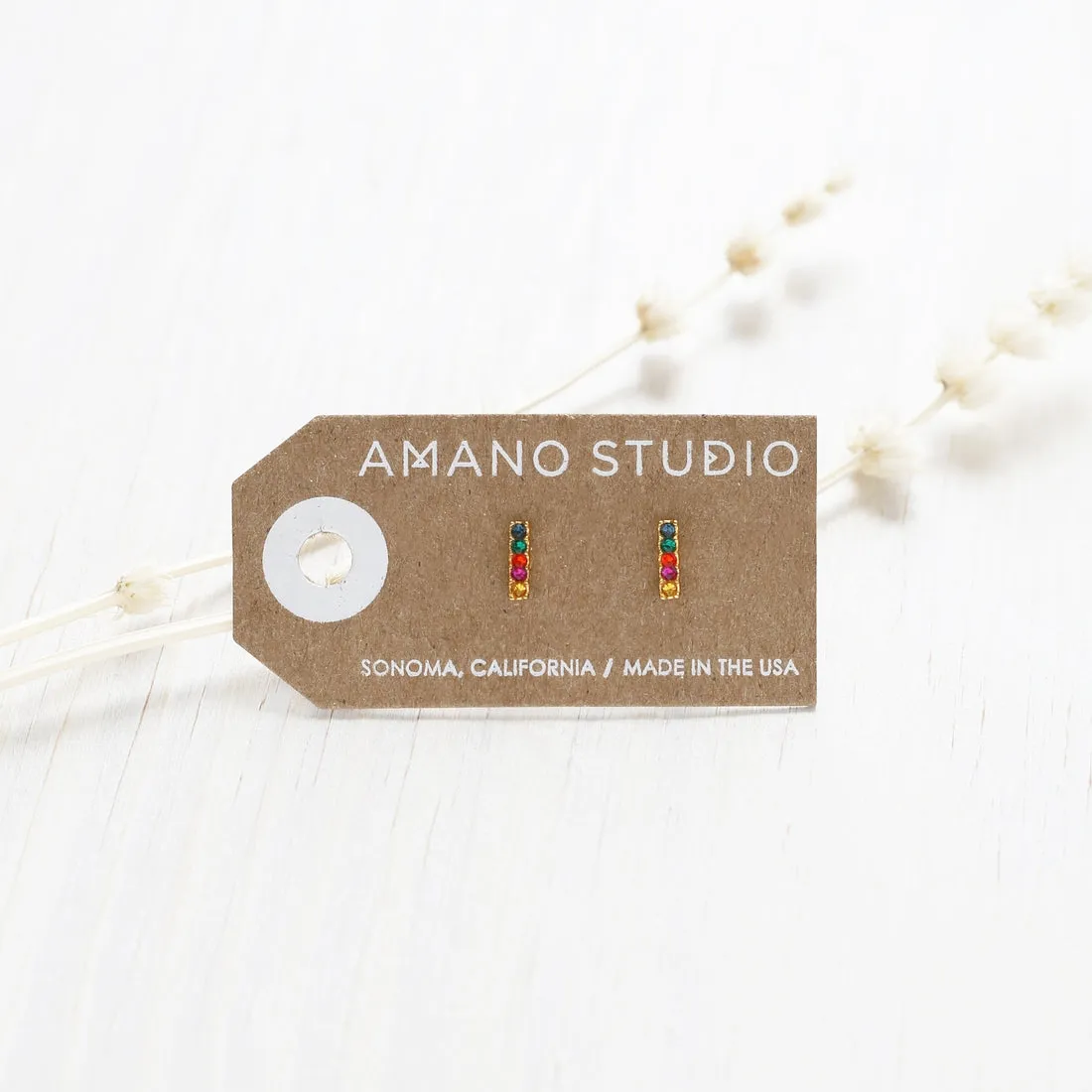 Amano Studio | Jewel Tone Bar Studs