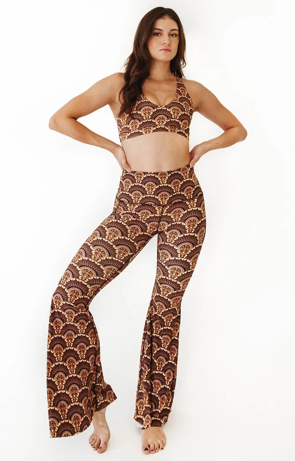 Art Deco Printed Bell Bottoms