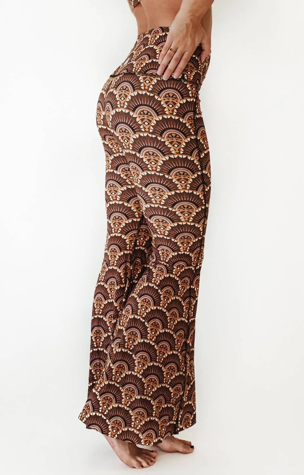 Art Deco Printed Bell Bottoms