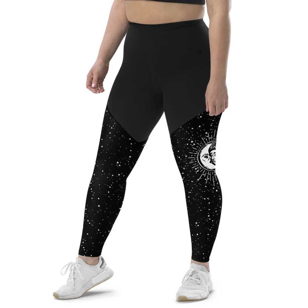 Astral Sports Leggings - Slimming Effect Compression Fabric with Bum lift cut - UPF 50  Protection Vegan Gym & Yoga Essentials