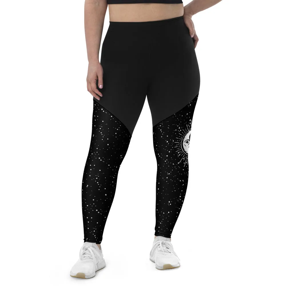 Astral Sports Leggings - Slimming Effect Compression Fabric with Bum lift cut - UPF 50  Protection Vegan Gym & Yoga Essentials