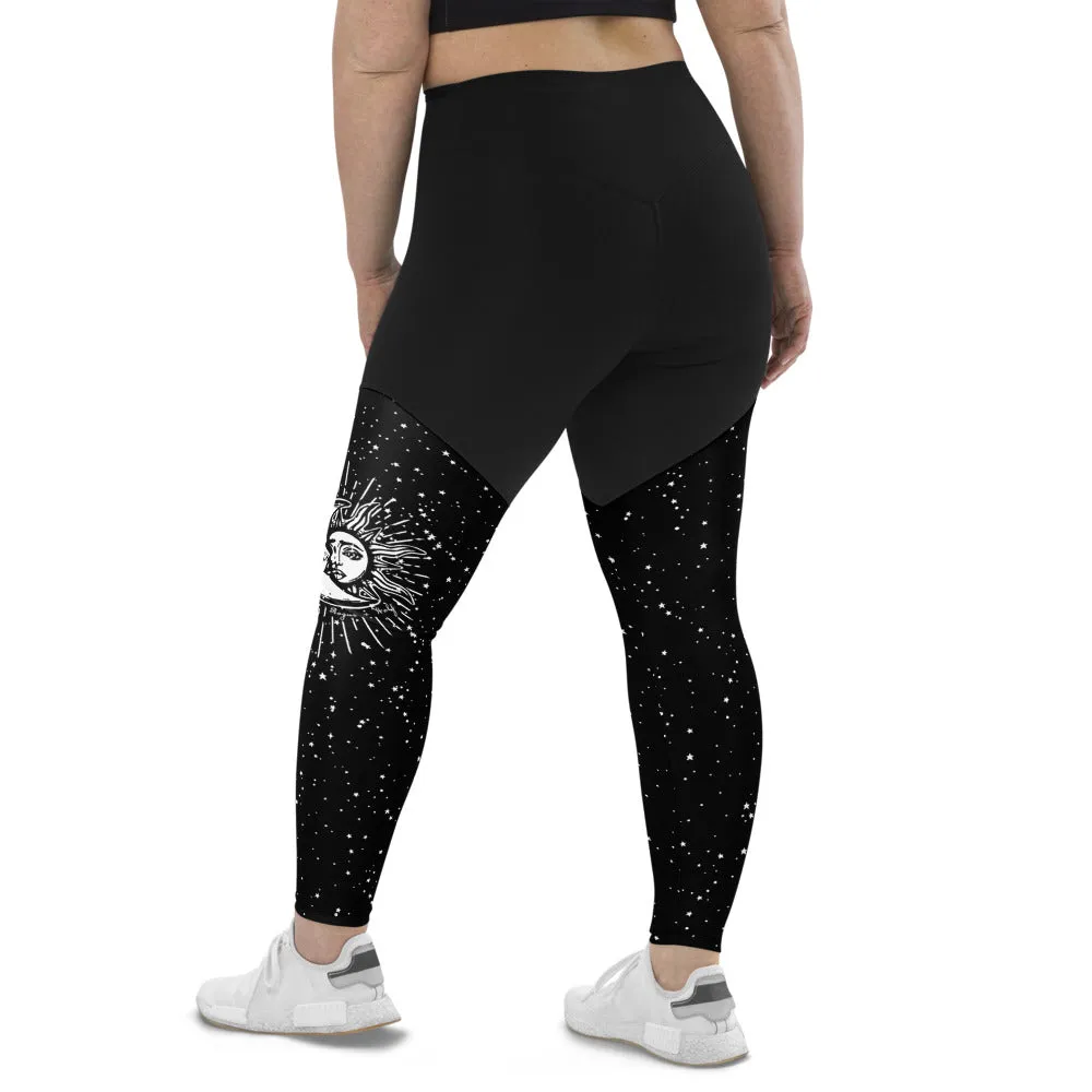 Astral Sports Leggings - Slimming Effect Compression Fabric with Bum lift cut - UPF 50  Protection Vegan Gym & Yoga Essentials