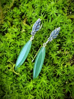 Aventurine Leaf Earrings