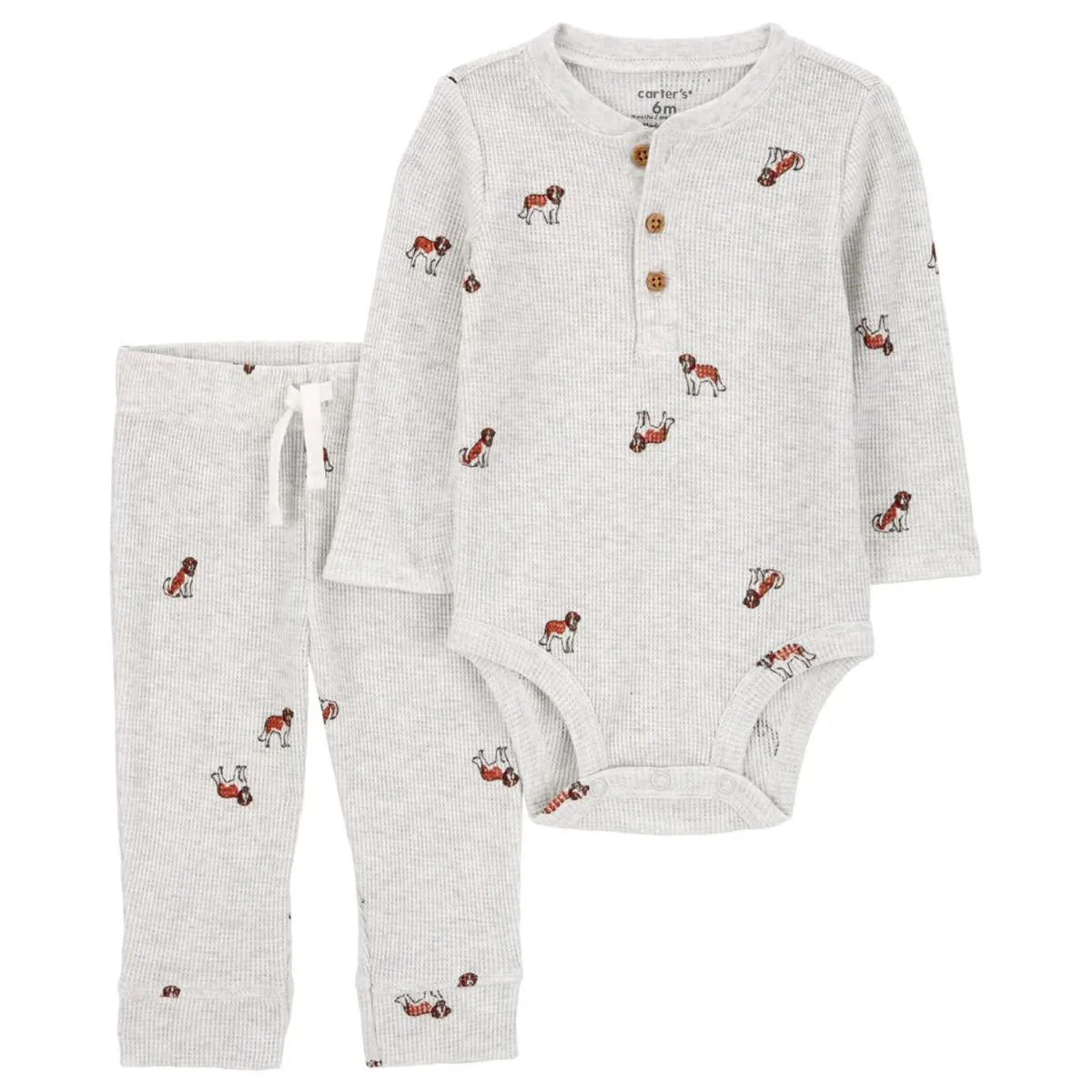 Baby Boys' 2-Piece Hooded Bodysuit Pant Set 1R976