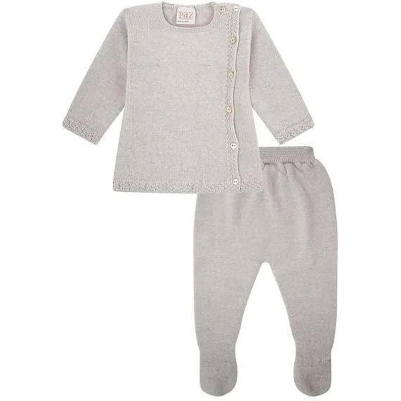 Baby Boys Grey Three Piece Knit Set