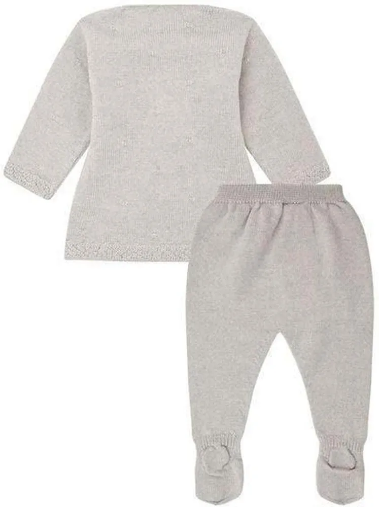 Baby Boys Grey Three Piece Knit Set