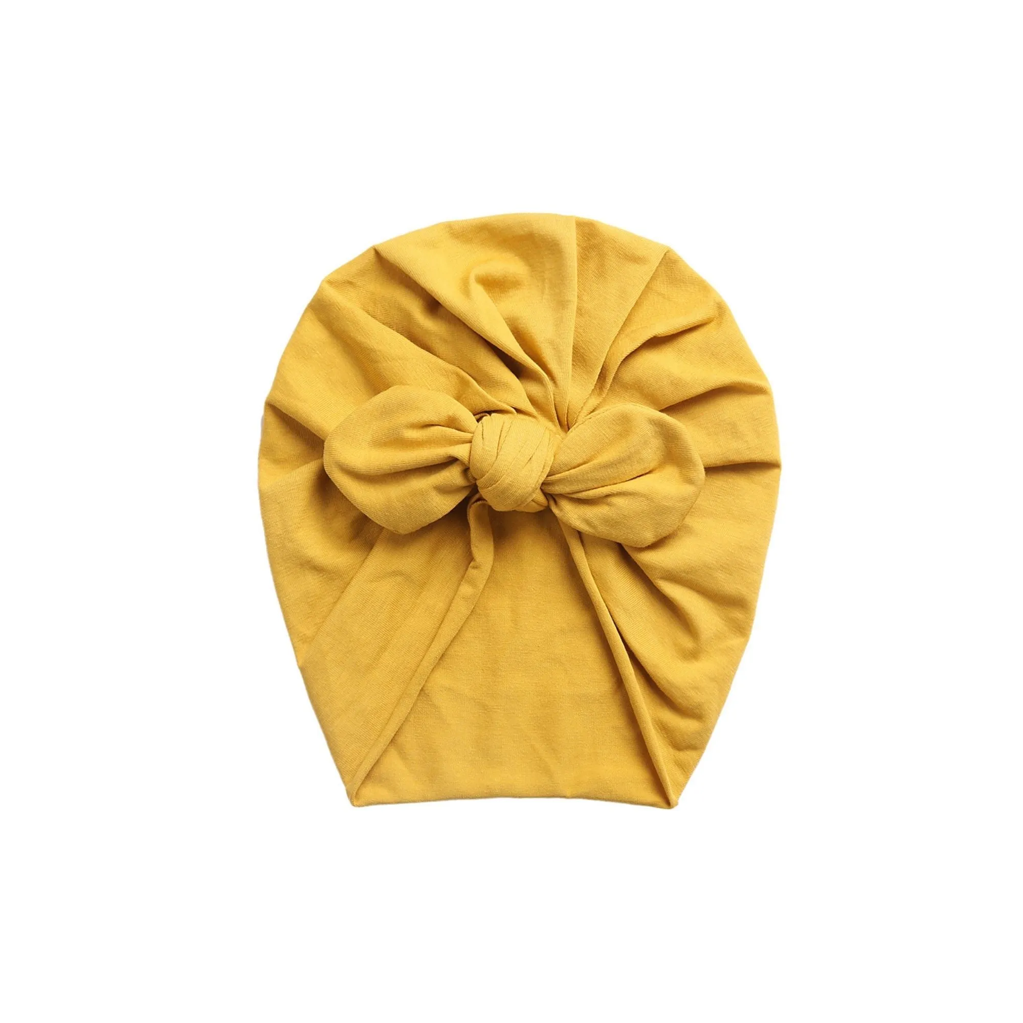 Baby Bunny Ear Turban in Mustard