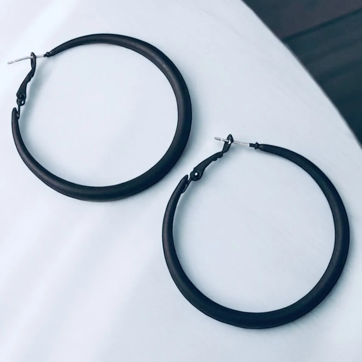 Beautiful Black Hoops