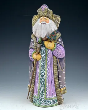 Beautiful Purple and Green Russian Santa