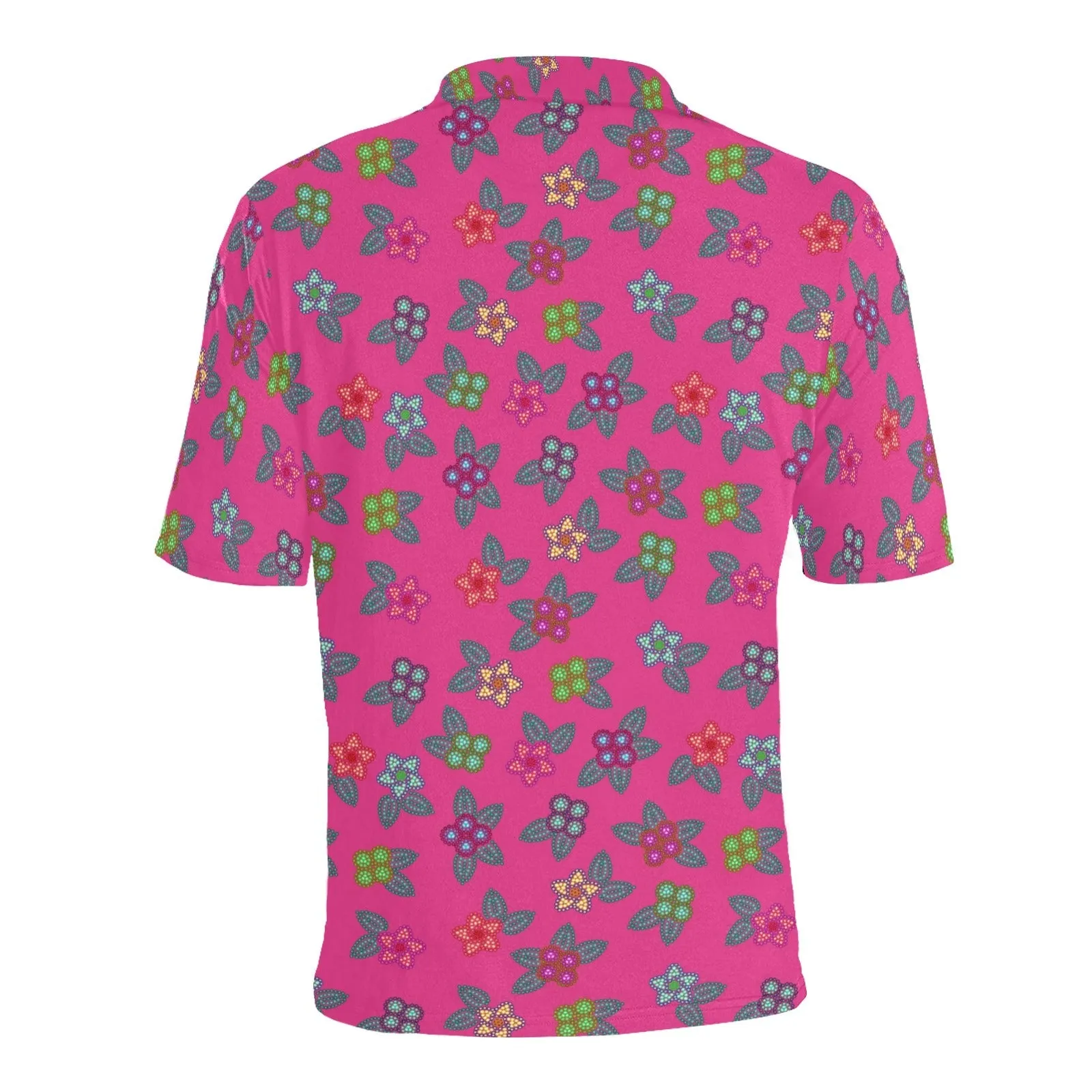 Berry Flowers Polo Shirt