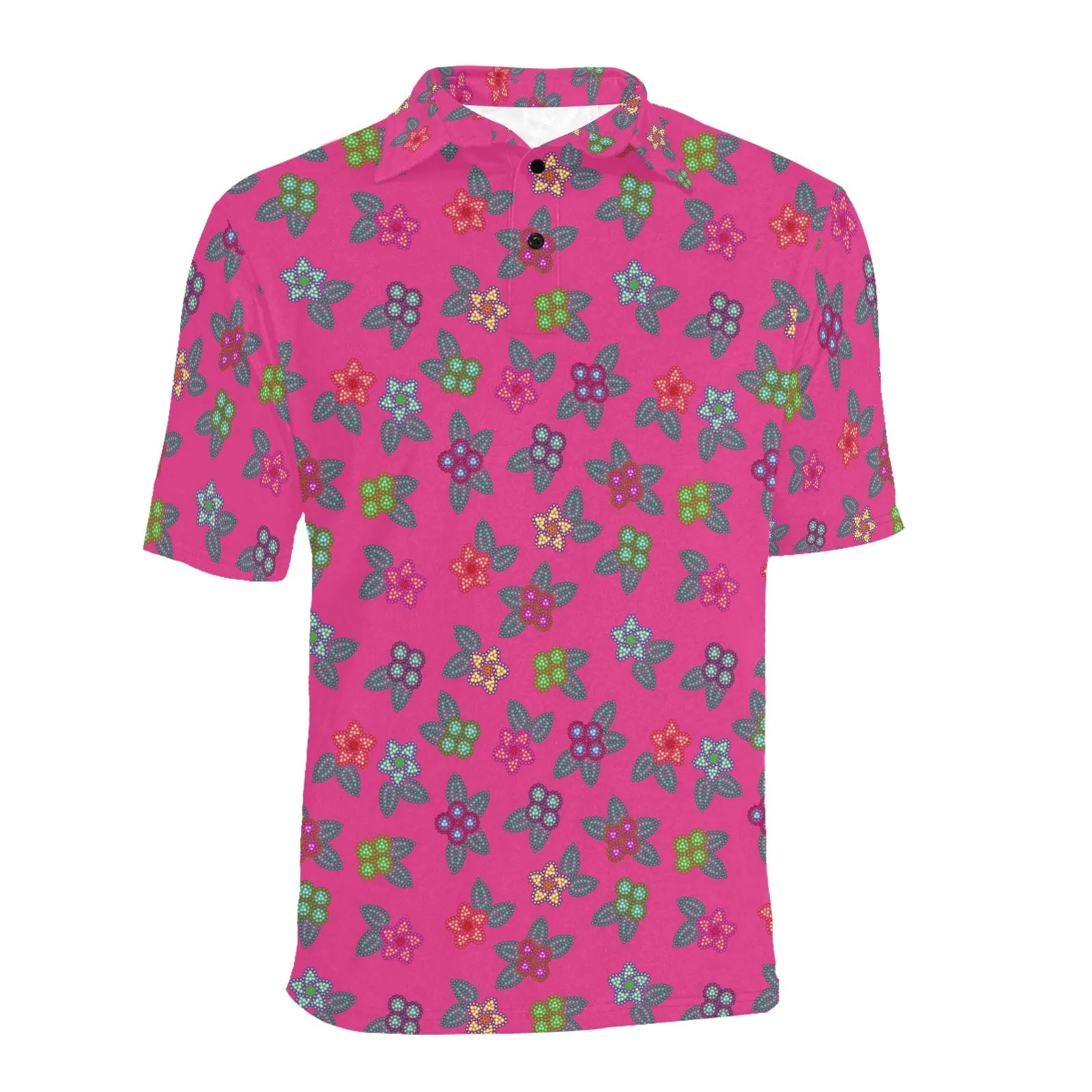 Berry Flowers Polo Shirt