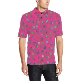 Berry Flowers Polo Shirt