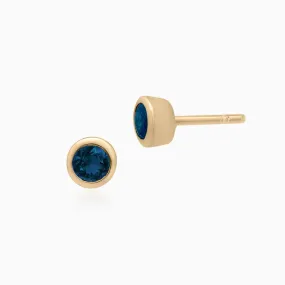 Bezel Set Gemstone Studs